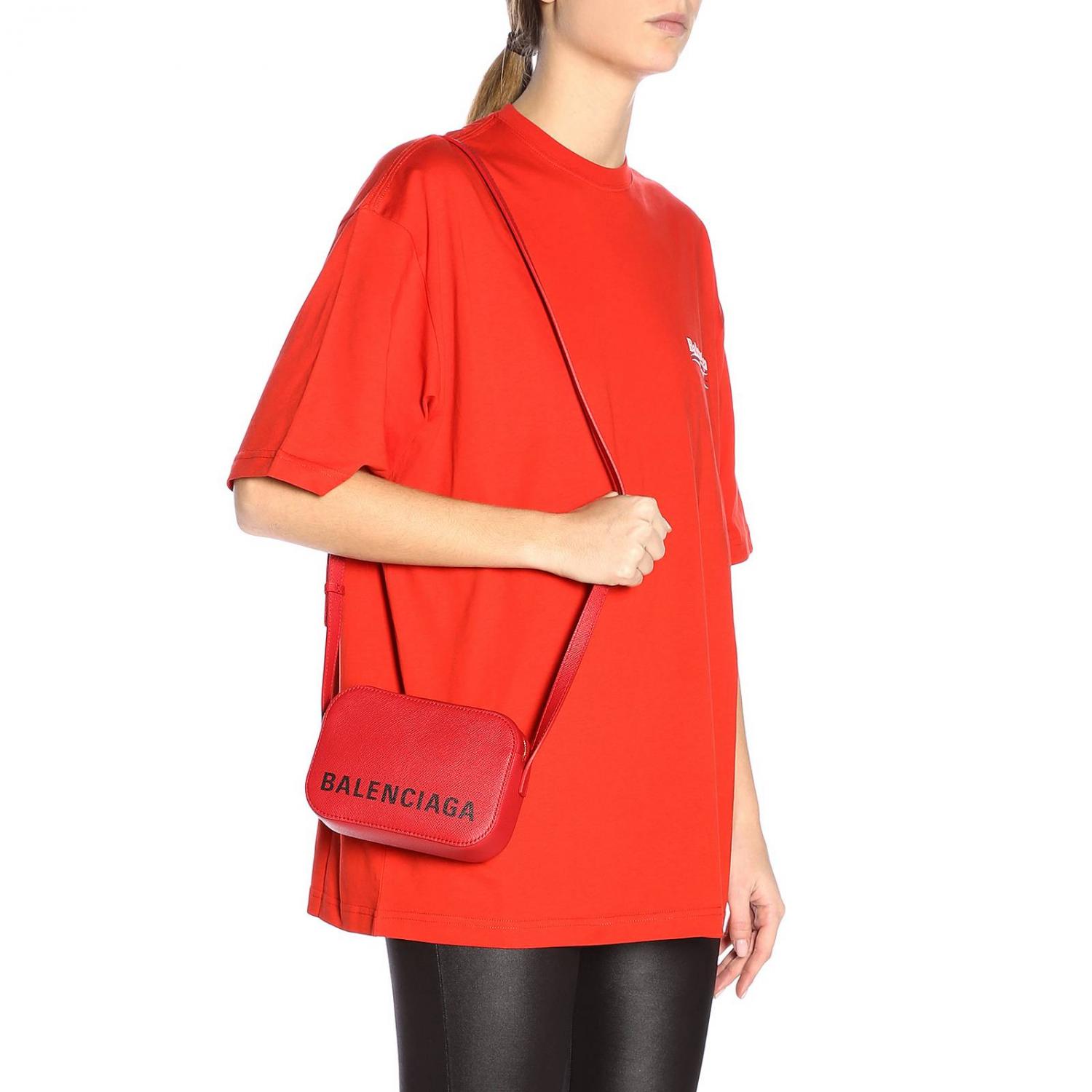 balenciaga red shoulder bag