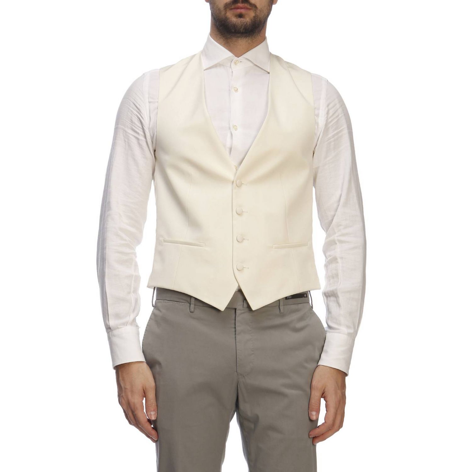 Z Zegna Outlet Suit vest men Yellow Cream Suit Vest Z Zegna 58YAG0