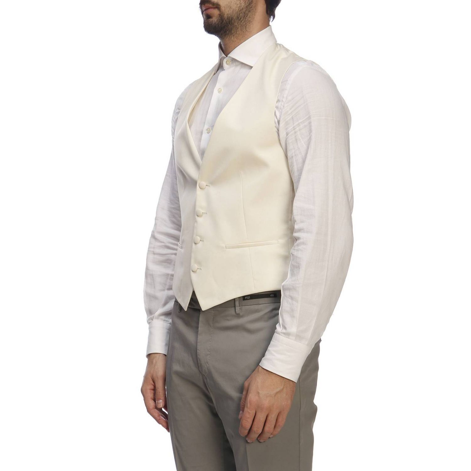 Z Zegna Outlet Suit vest men Yellow Cream Suit Vest Z Zegna 58YAG0