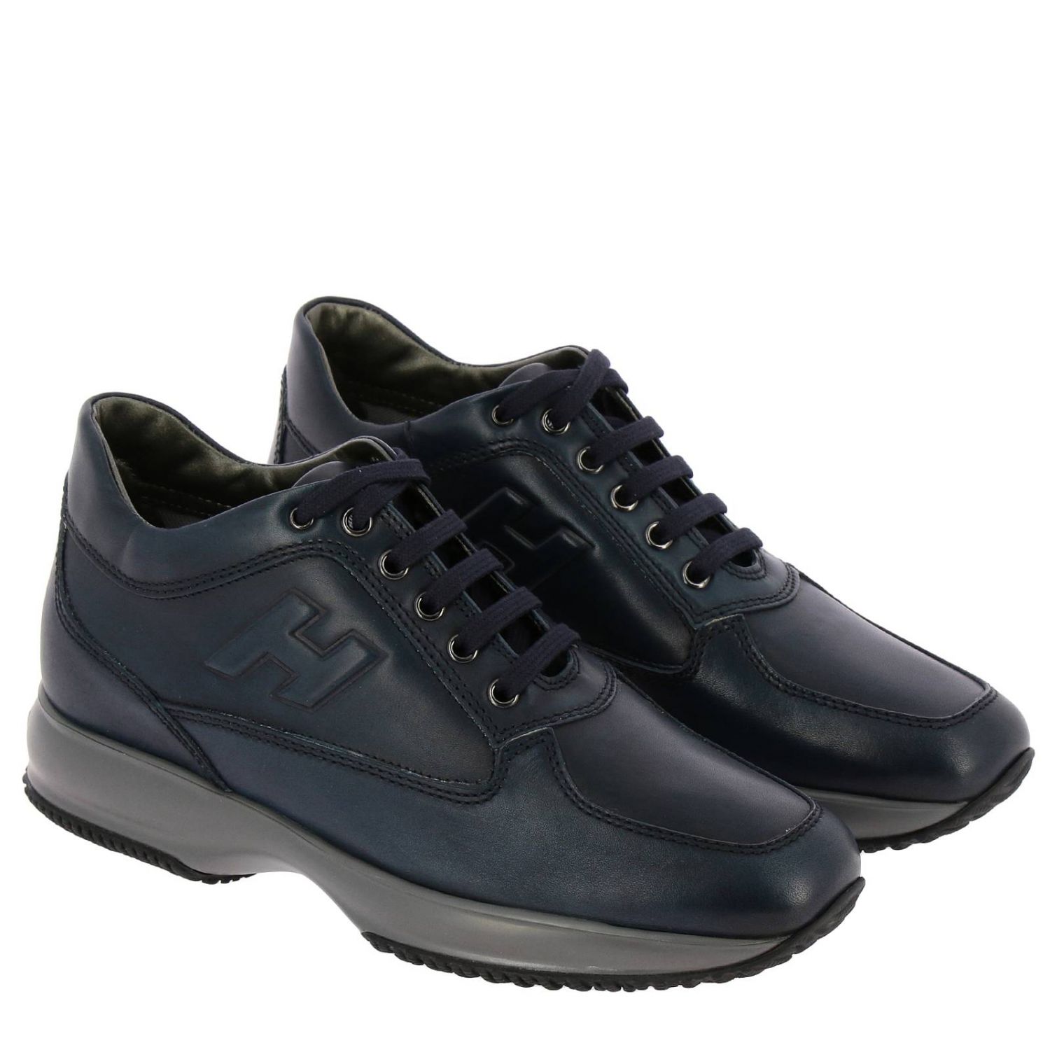 HOGAN: Shoes men - Blue | Sneakers Hogan HXM00N09041 7X7 GIGLIO.COM