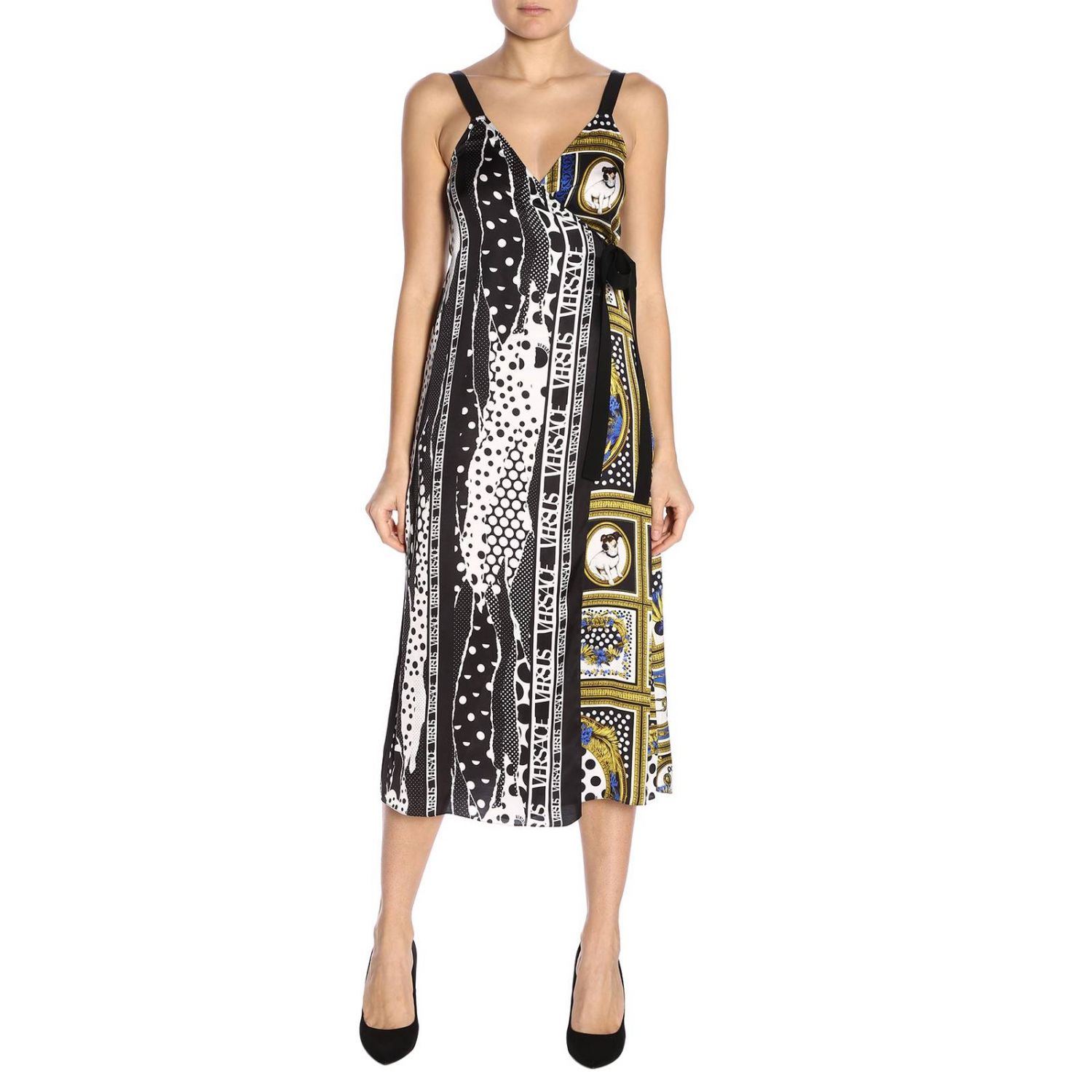 Versus Outlet: Abito longuette con fantasia heritage by - Fantasia | Abito  Versus BD01135 BT10932 GIGLIO.COM