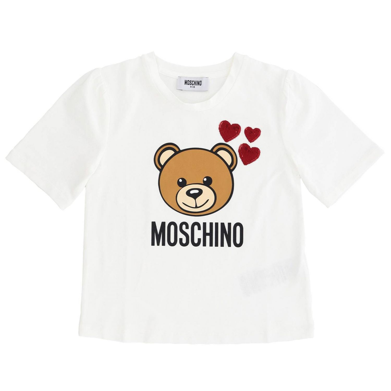 Moschino Kid Outlet: t-shirt for girl - White | Moschino Kid t-shirt ...