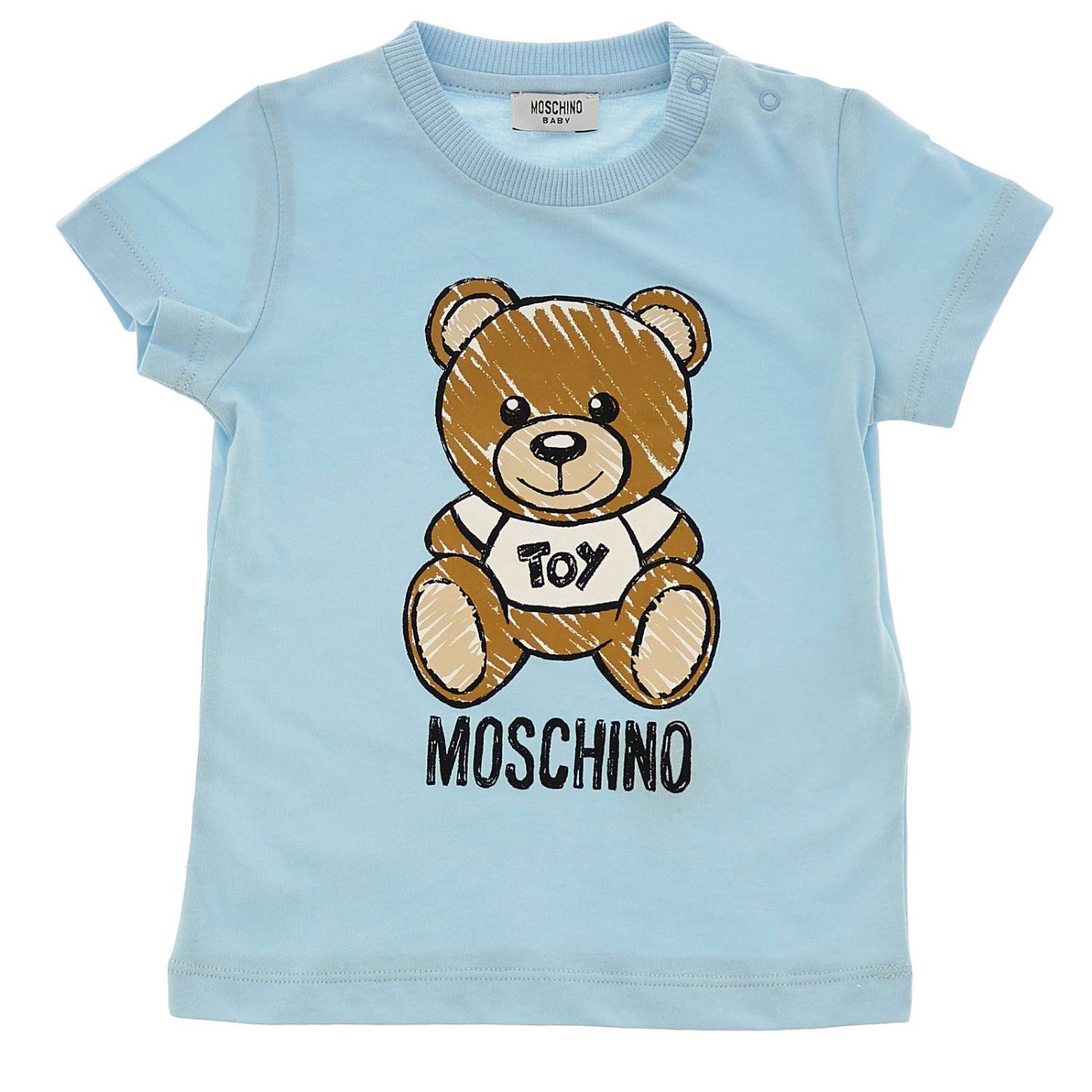 Moschino Baby Outlet: T-shirt a maniche corte con maxi stampa Teddy by ...