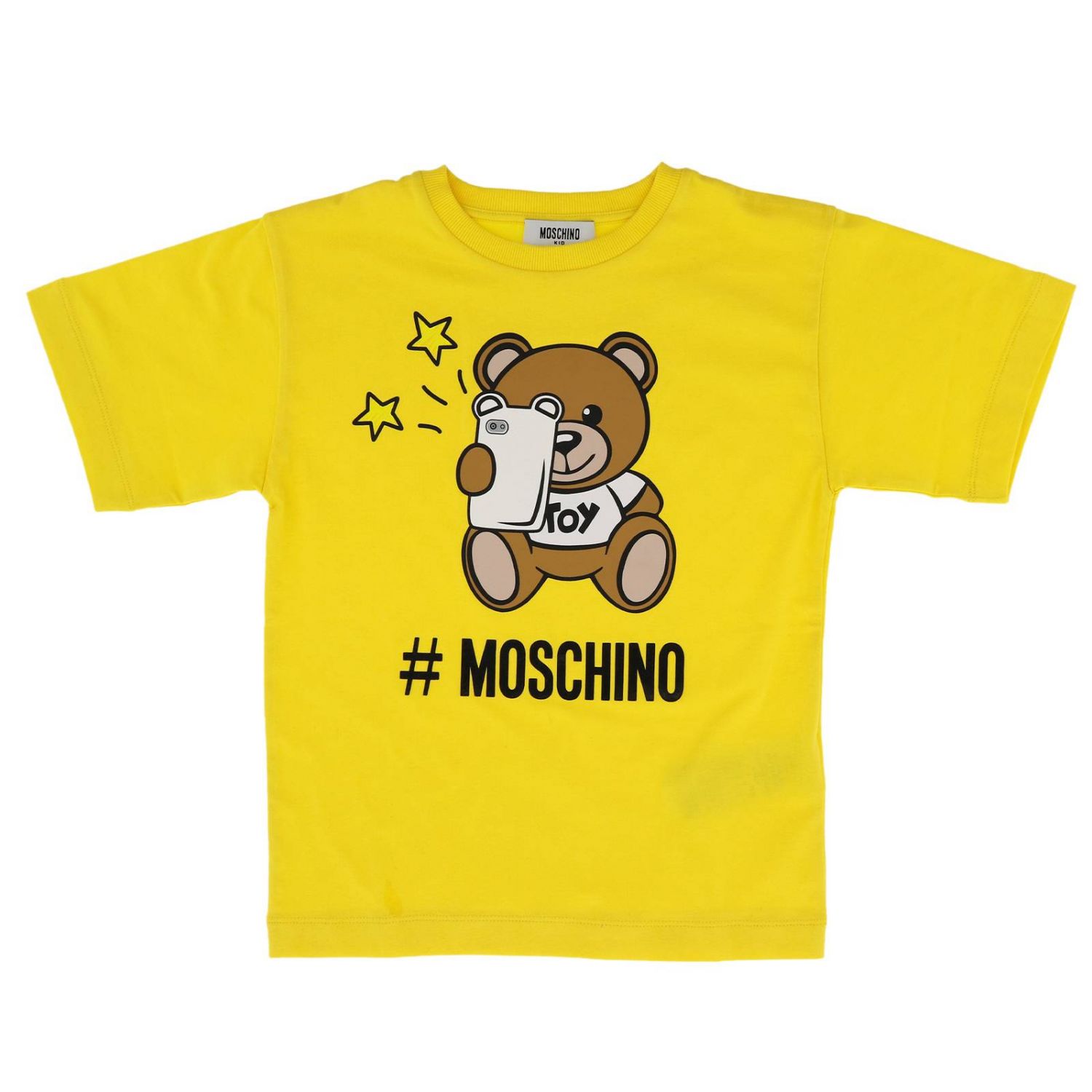 Moschino Kid Outlet: t-shirt for boys - Yellow | Moschino Kid t-shirt ...