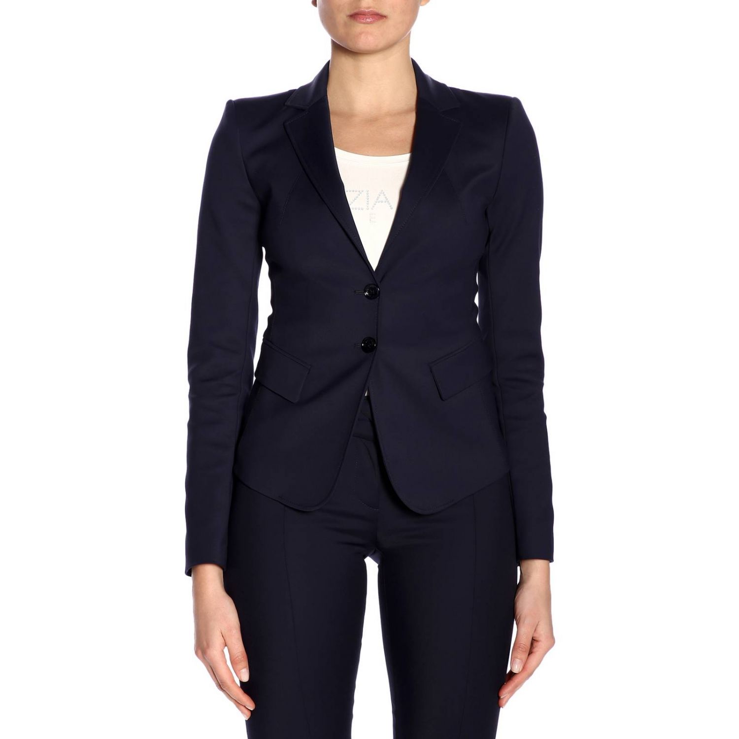 Patrizia Pepe Outlet: Blazer woman - Blue | Patrizia Pepe Blazer BS0112 ...