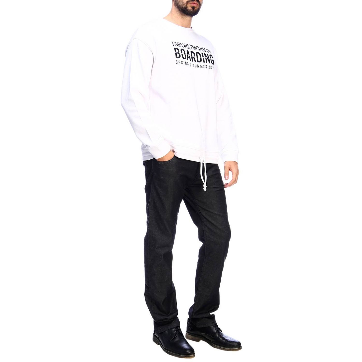 mens white armani jumper