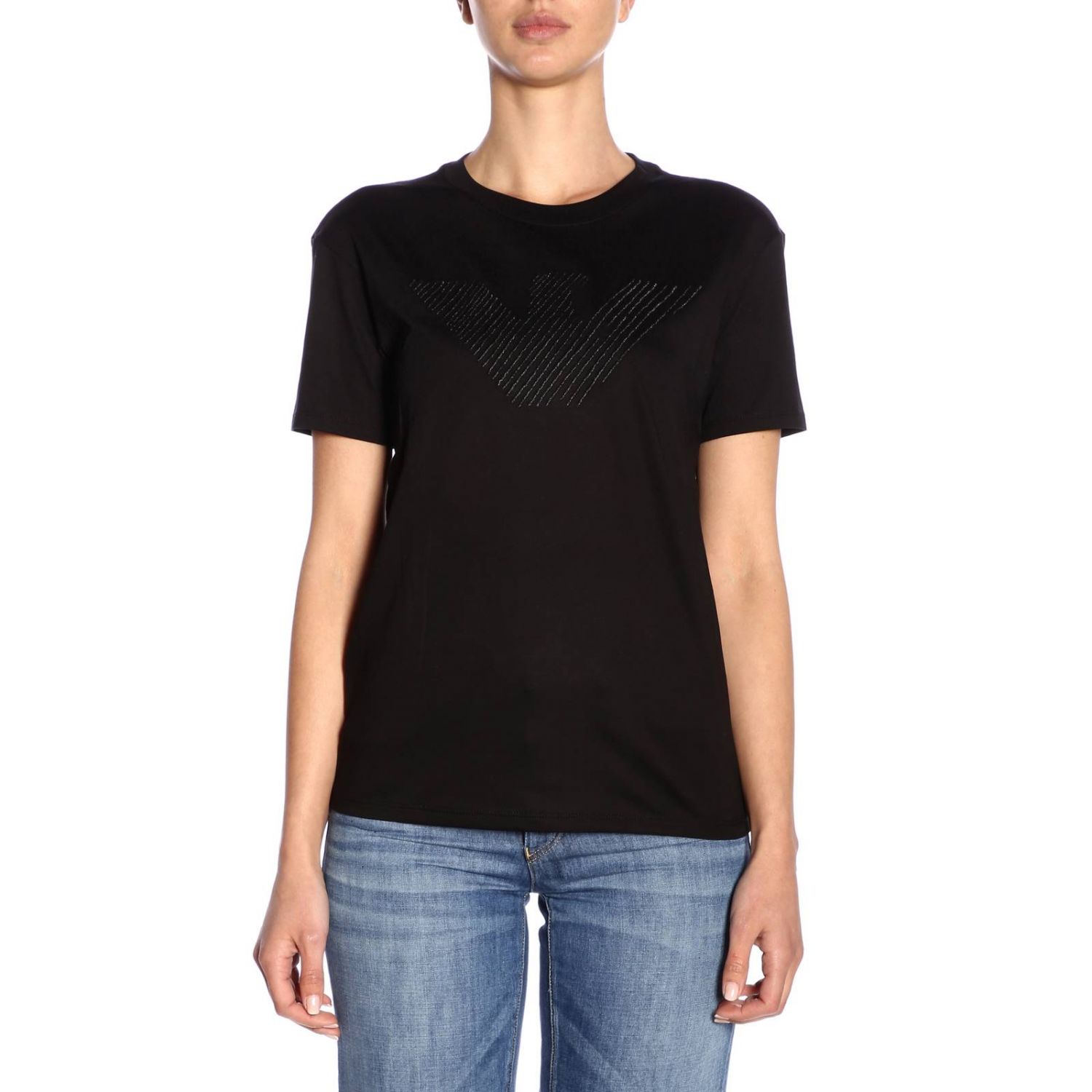 womens black armani t shirt