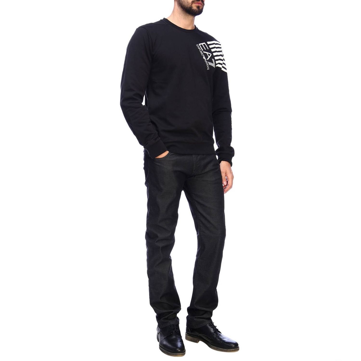 Ea7 Outlet: Sweater men - Black | Sweater Ea7 3GPM80 PJ05Z GIGLIO.COM