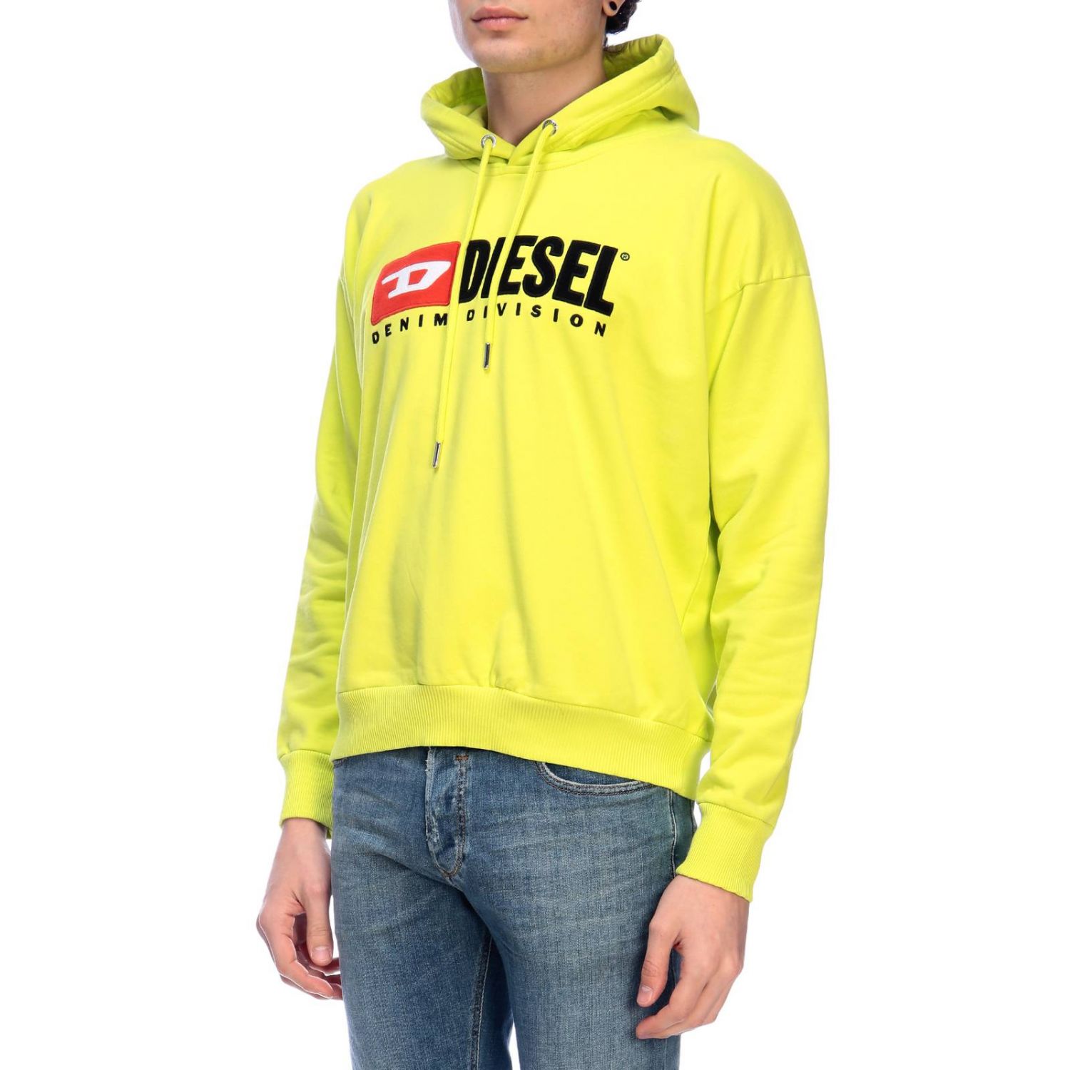 Diesel Outlet: sweater for man - Acid Green | Diesel sweater 00SH34 ...