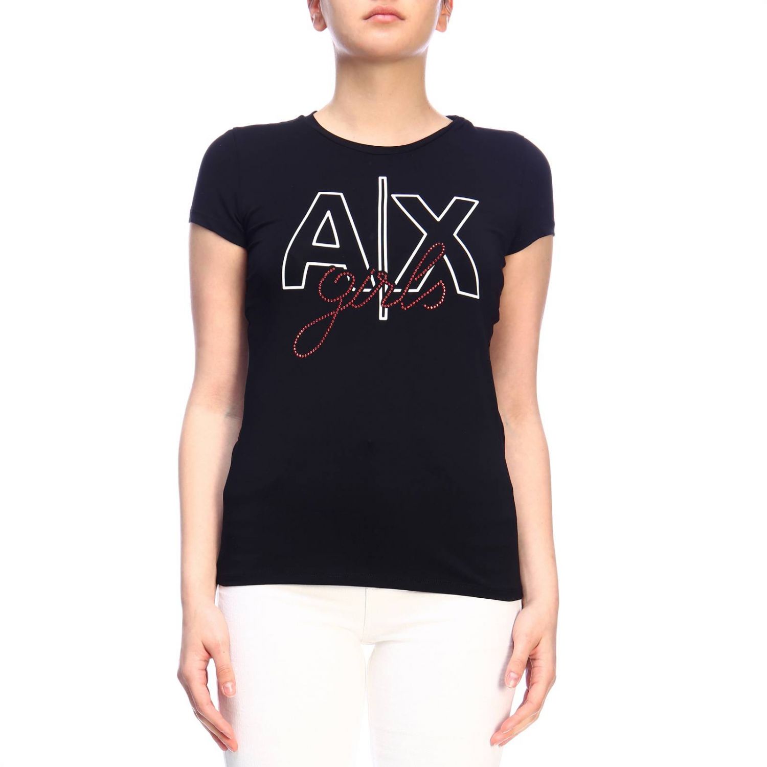 Armani Exchange Outlet: T-Shirt woman - Black | Armani Exchange T-Shirt ...