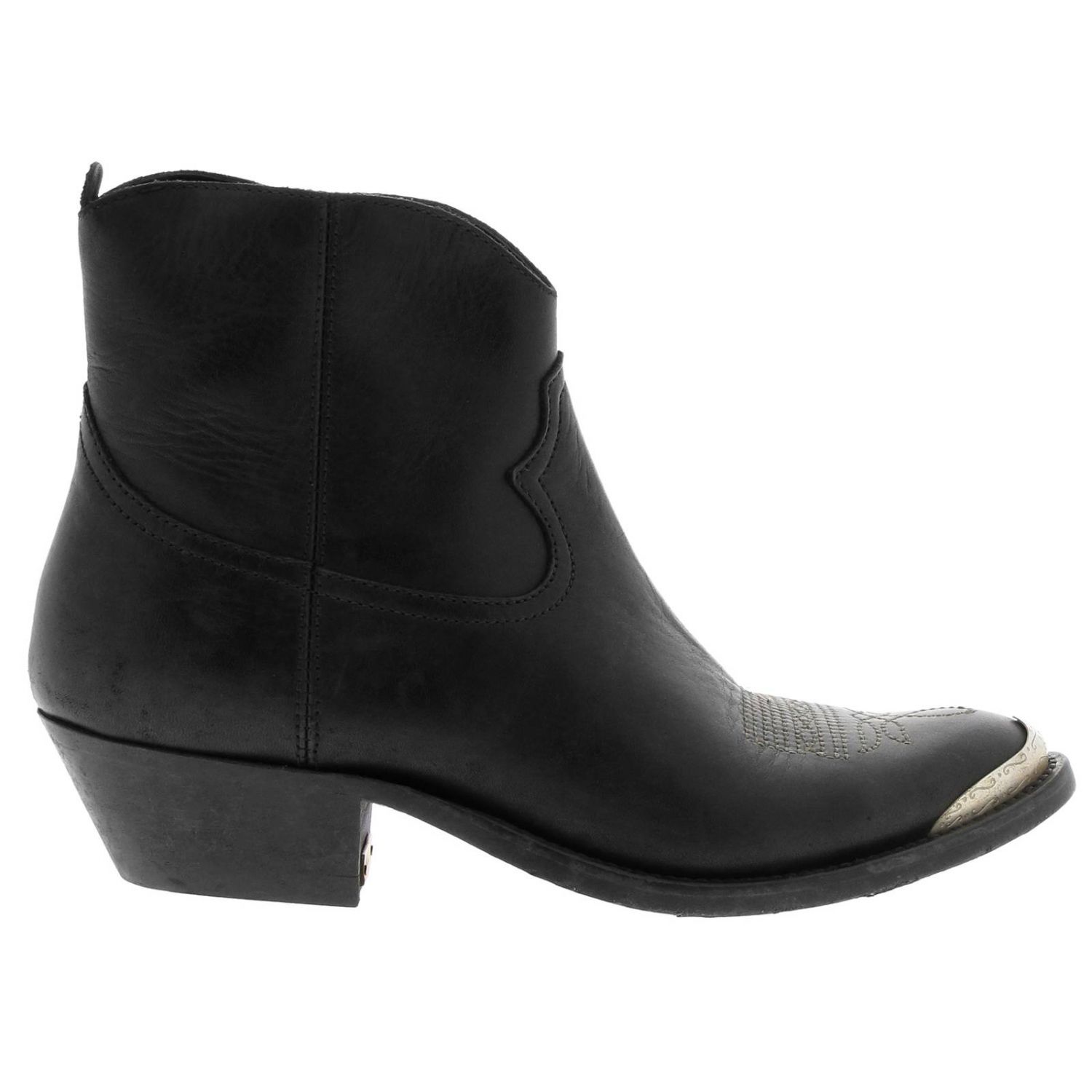 GOLDEN GOOSE: Shoes women - Black | Flat Booties Golden Goose GCOWS274 ...