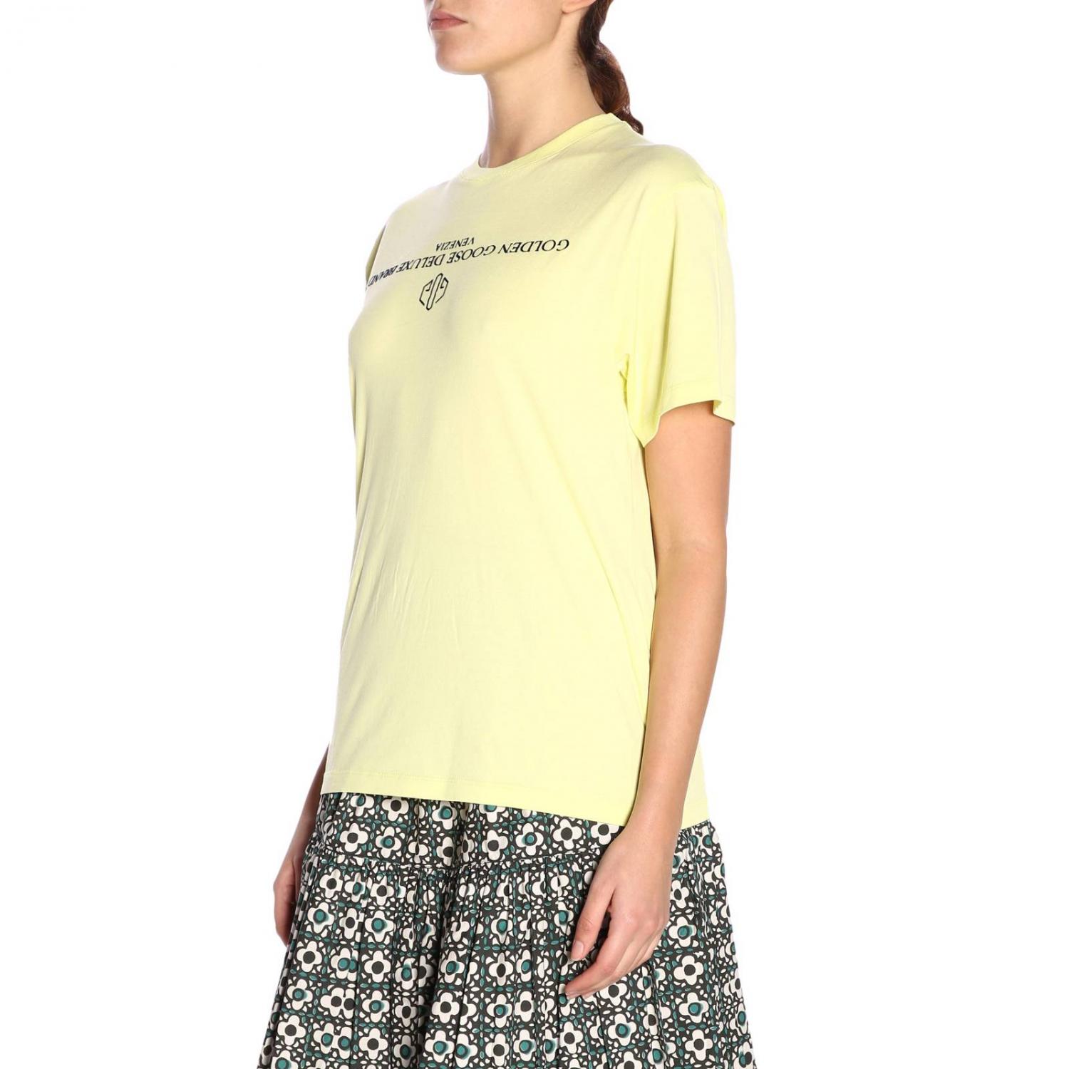 Golden Goose Outlet: t-shirt for woman - Yellow | Golden Goose t-shirt