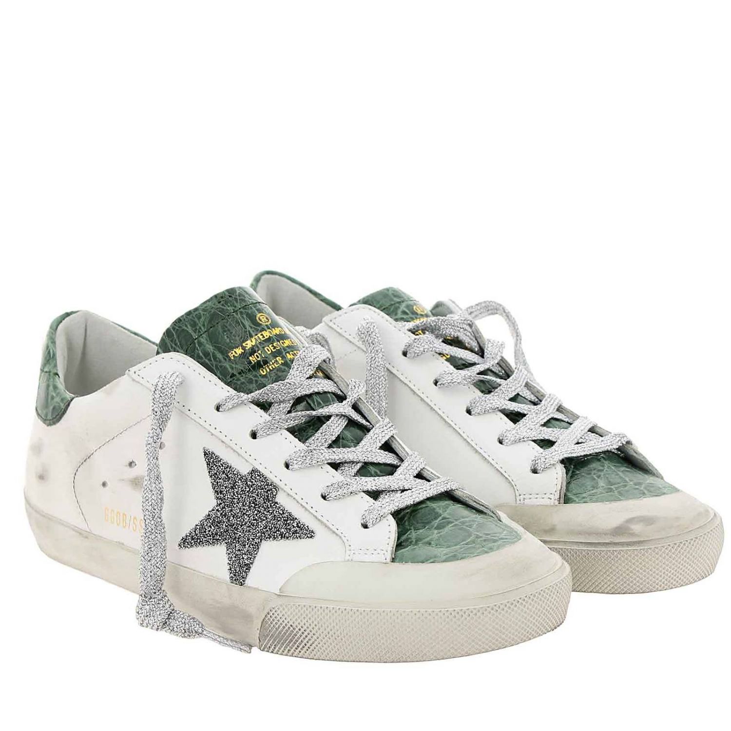 Sneakers Superstar Golden Goose in pelle used con stella di strass e ...