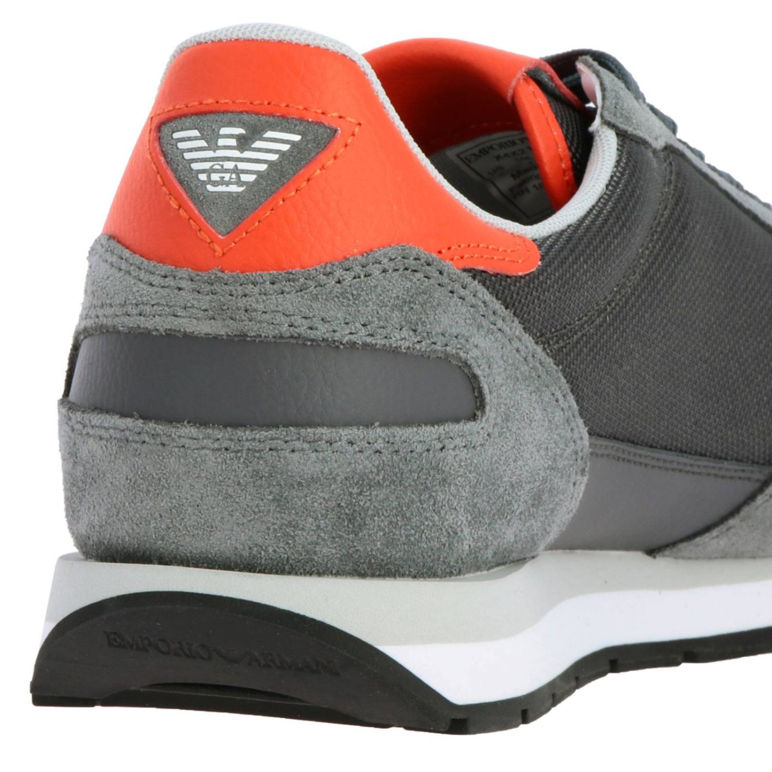 Emporio Armani Outlet Shoes Men Sneakers Emporio Armani Men Grey Sneakers Emporio Armani 0499