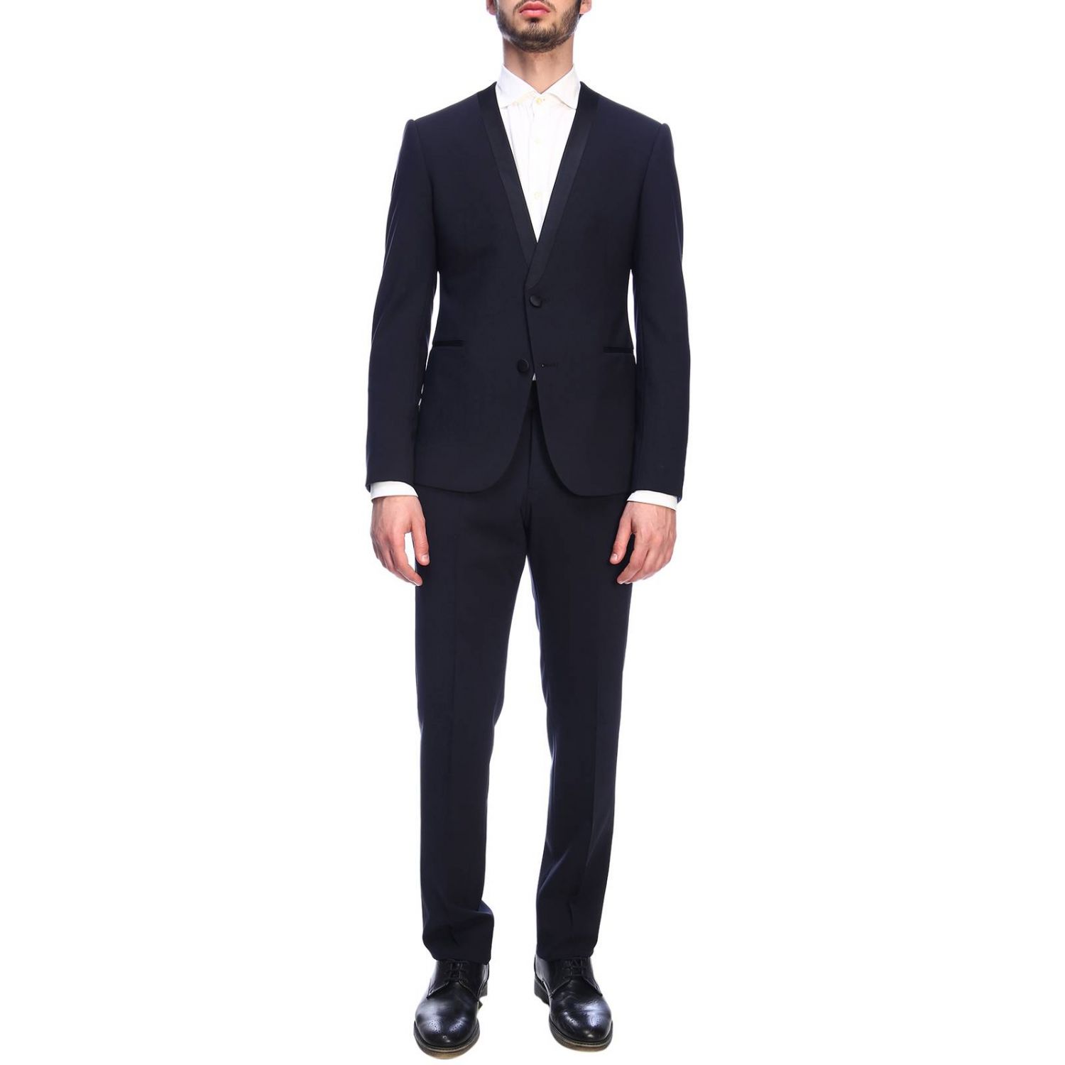 Emporio Armani Outlet: Suit men - Blue | Suit Emporio Armani 21VMNR ...