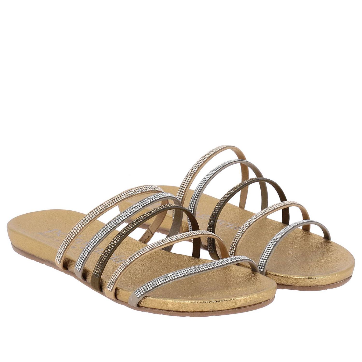 Pedro Garcia Outlet: Shoes women - Gold | Flat Sandals Pedro Garcia ...