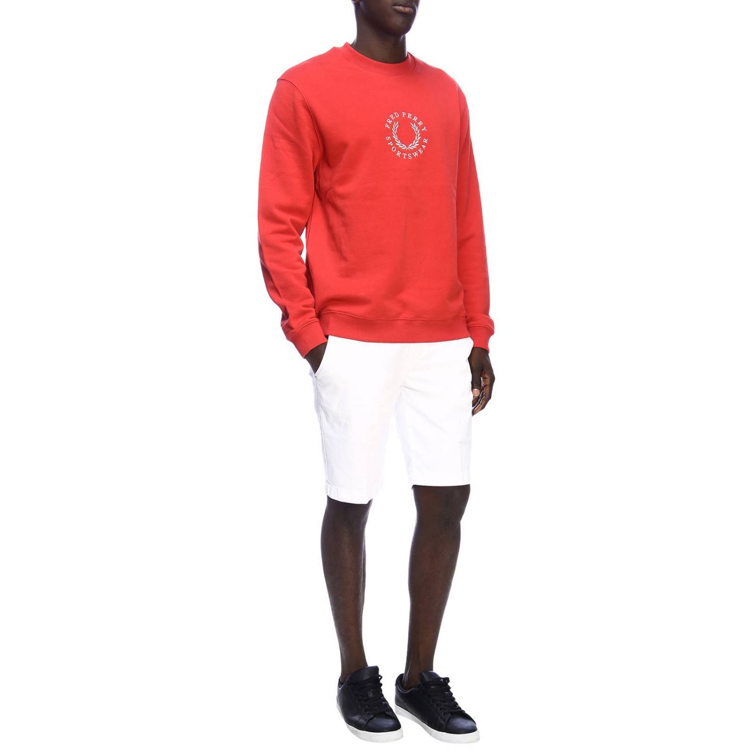 fred perry red sweatshirt
