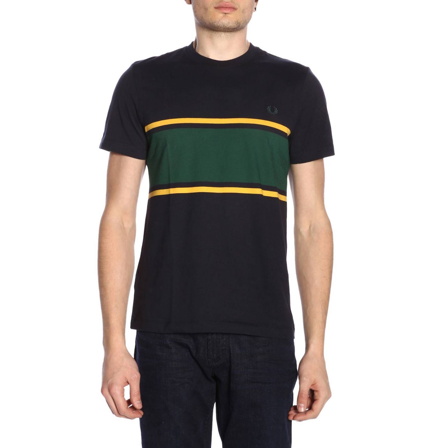 Fred Perry Outlet: T-shirt men | T-Shirt Fred Perry Men Blue | T-Shirt ...