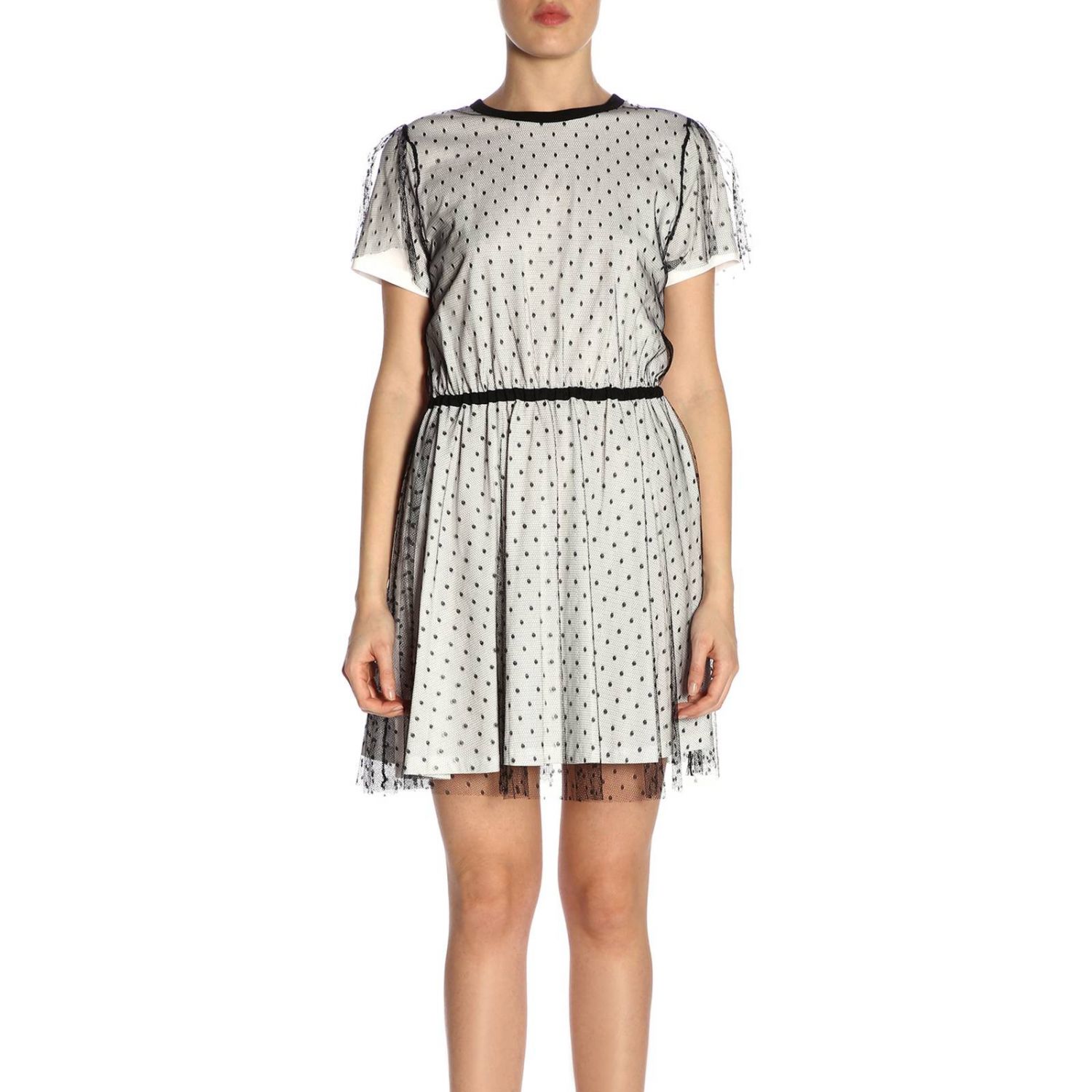 Red Valentino Outlet dress for woman White Red Valentino dress