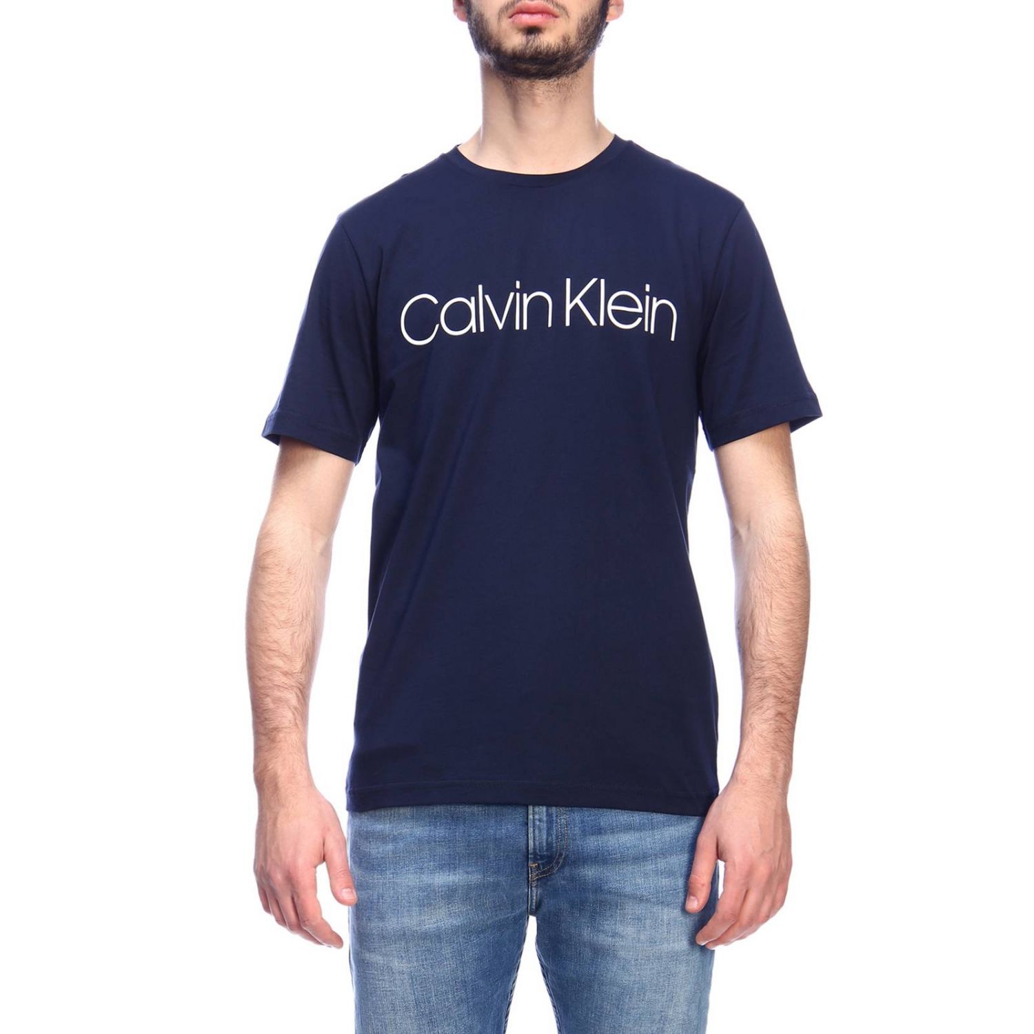 Calvin Klein Outlet: Camiseta hombre - Azul Oscuro | Camiseta Calvin Klein  K10K103078 GIGLIO.COM
