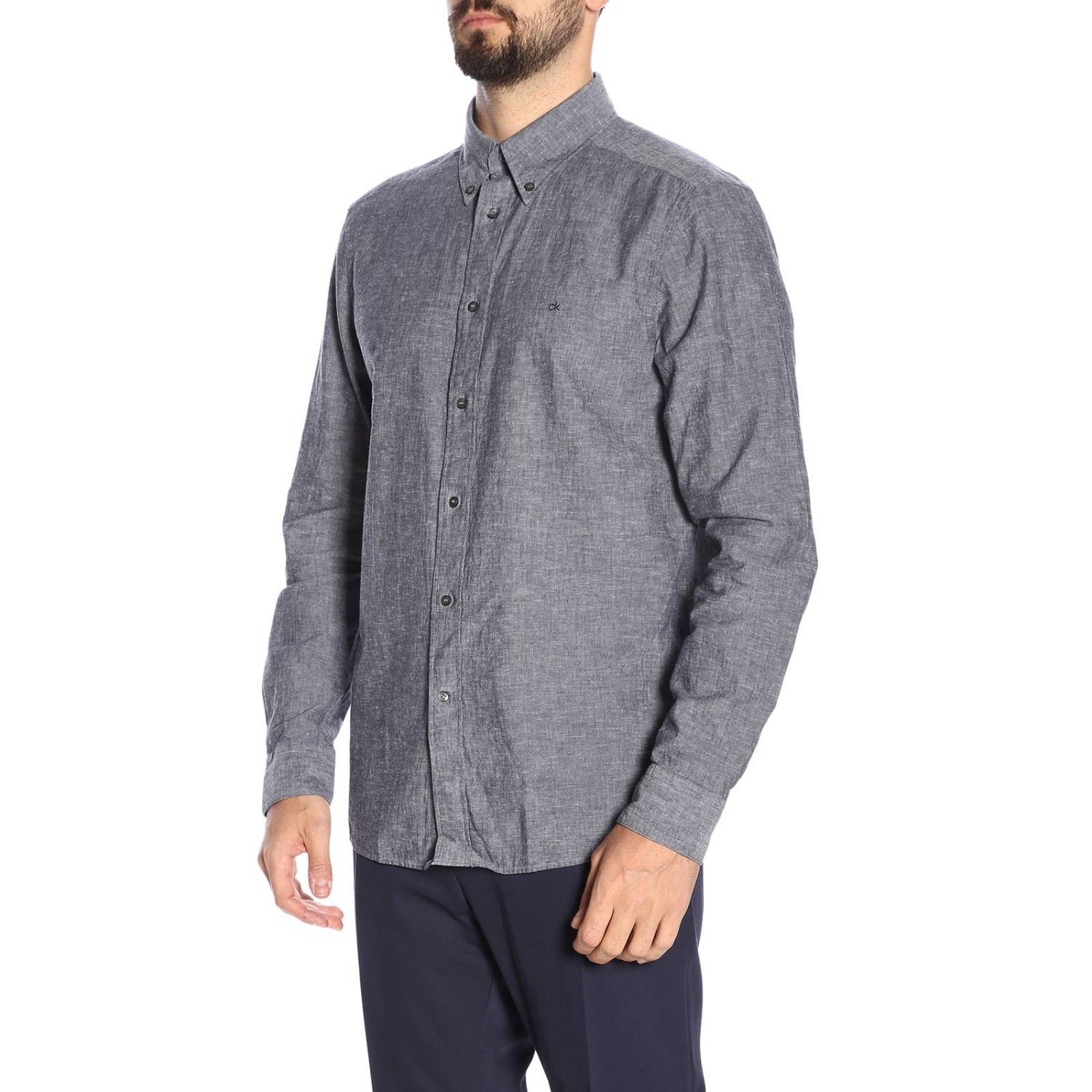 Calvin Klein Outlet Shirt men Shirt Calvin Klein Men Blue Shirt