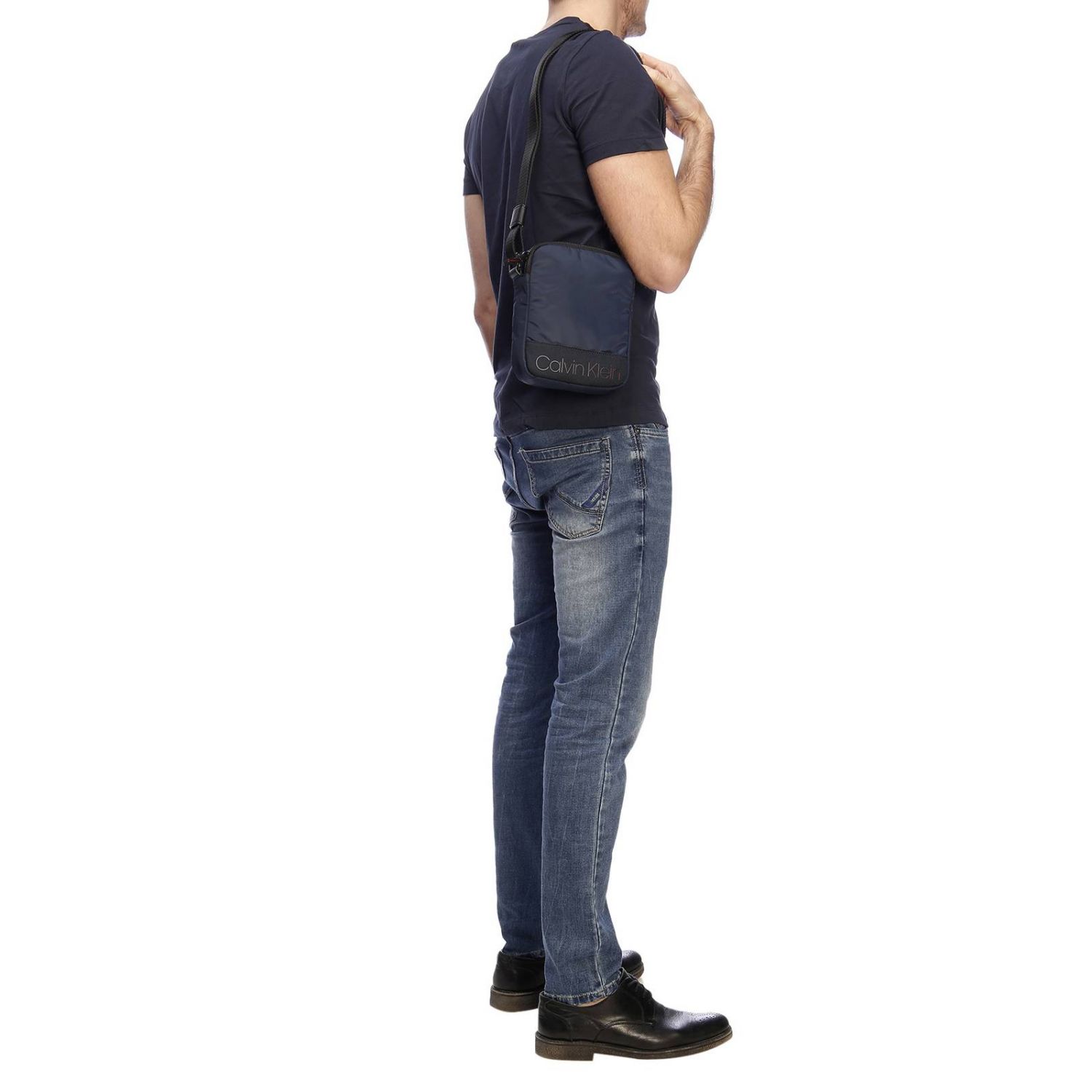 Calvin Klein Outlet Bags men Blue Shoulder Bag Calvin Klein