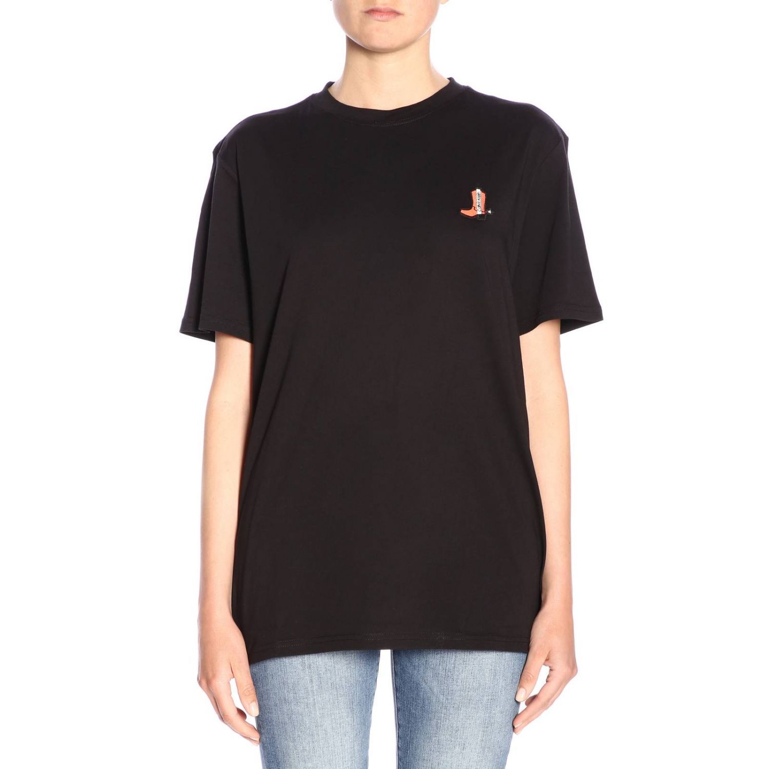 women's black calvin klein t shirt