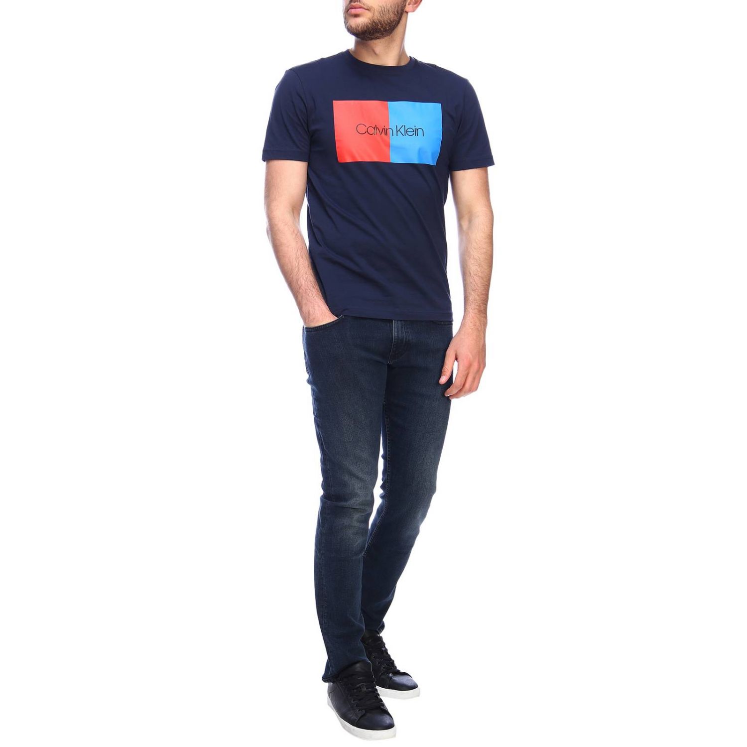 Calvin Klein Outlet: Camiseta hombre | Camiseta Calvin Klein Hombre Azul  Marino | Camiseta Calvin Klein K10K103497 GIGLIO.COM
