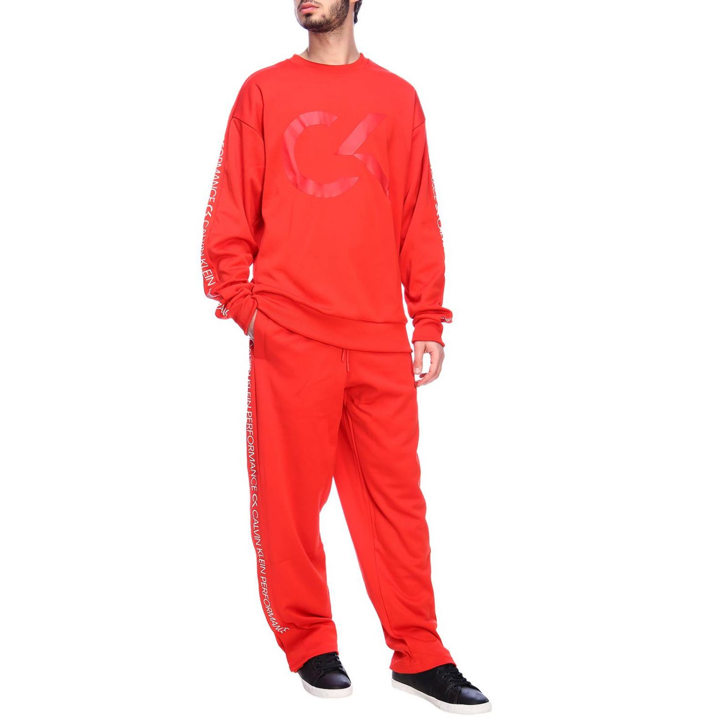 calvin klein red tracksuit