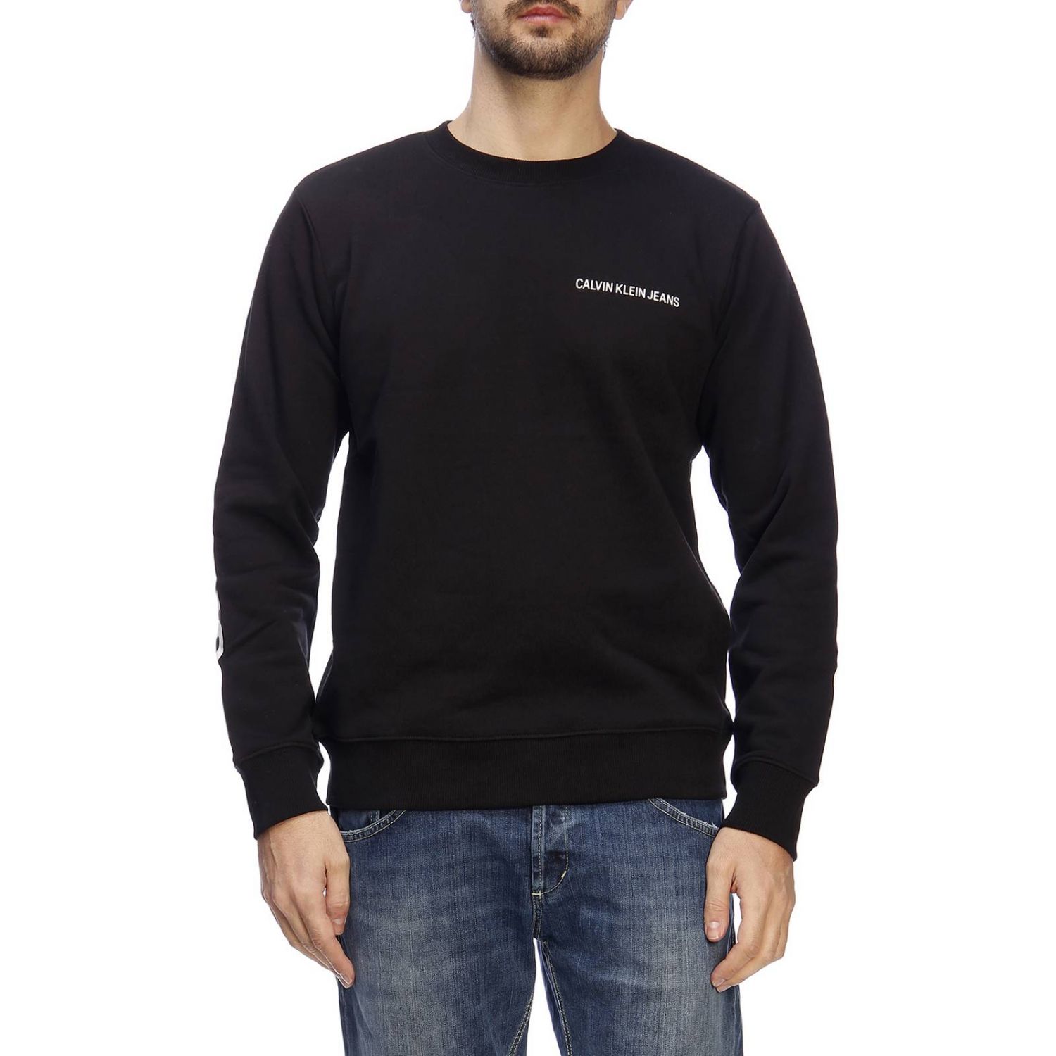 Klein sweater for man - Black | Calvin Jeans sweater J30J310343 online on GIGLIO.COM