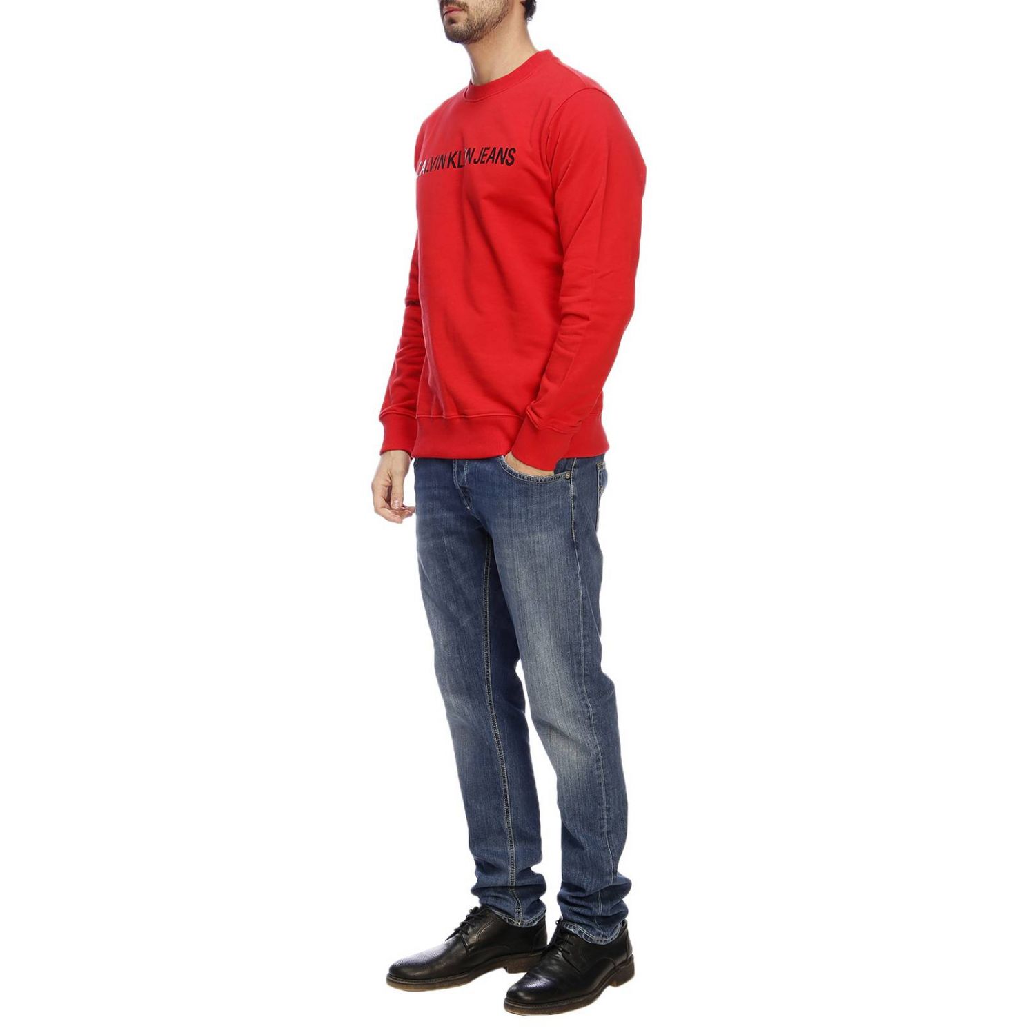 calvin klein jeans red sweater