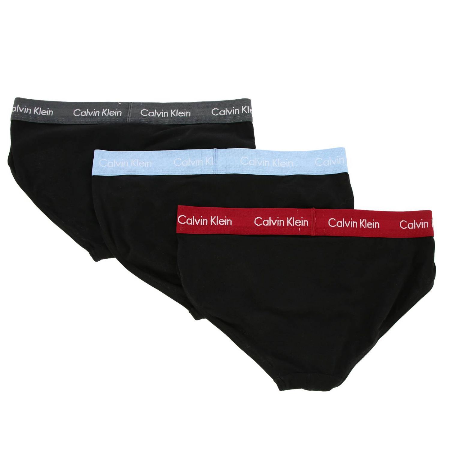 3 pack slip con elastico logo multicolor | Intimo Calvin Klein Underwear  Uomo Nero | Intimo Calvin Klein Underwear 0000U2661G MFN Giglio IT