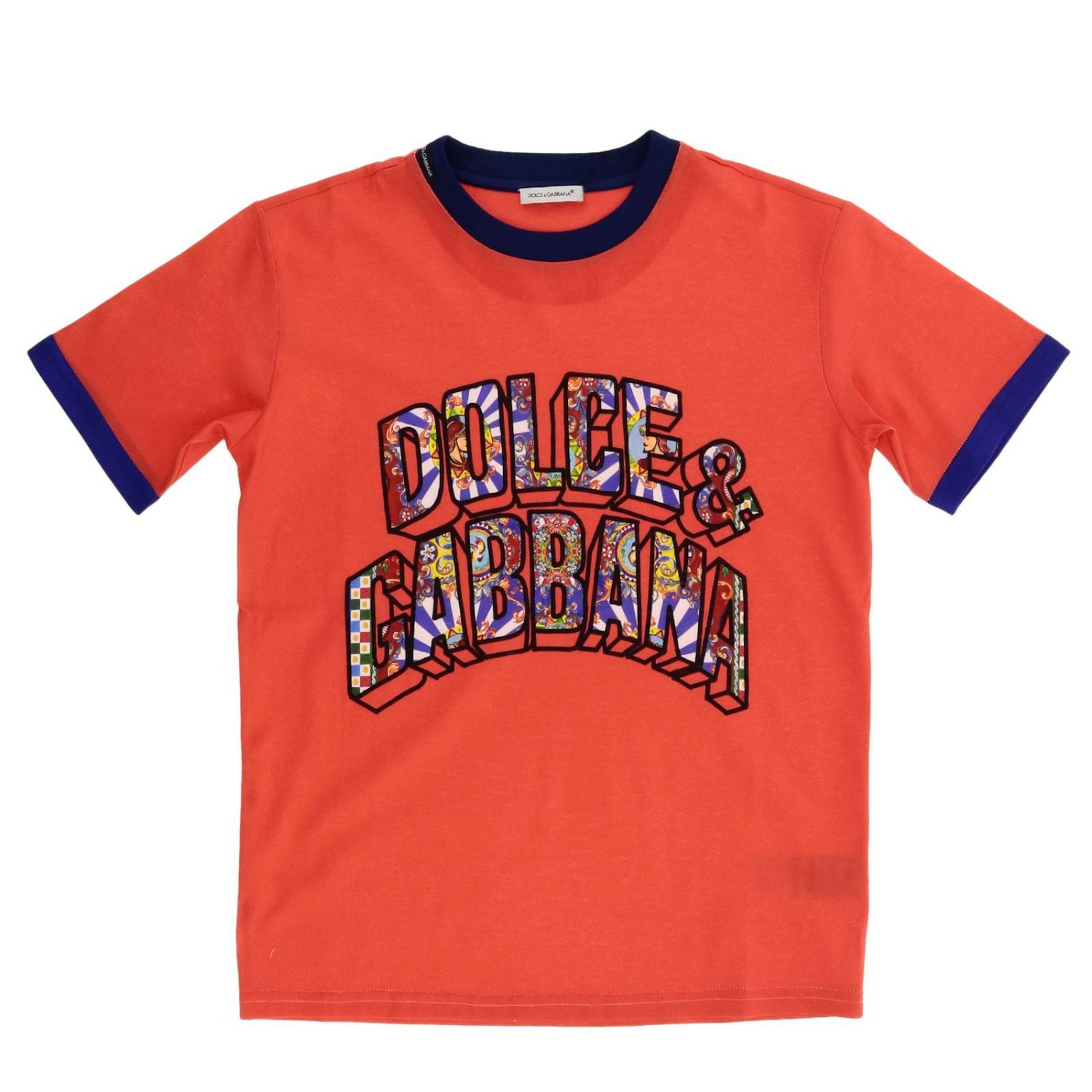 orange dolce and gabbana shirt