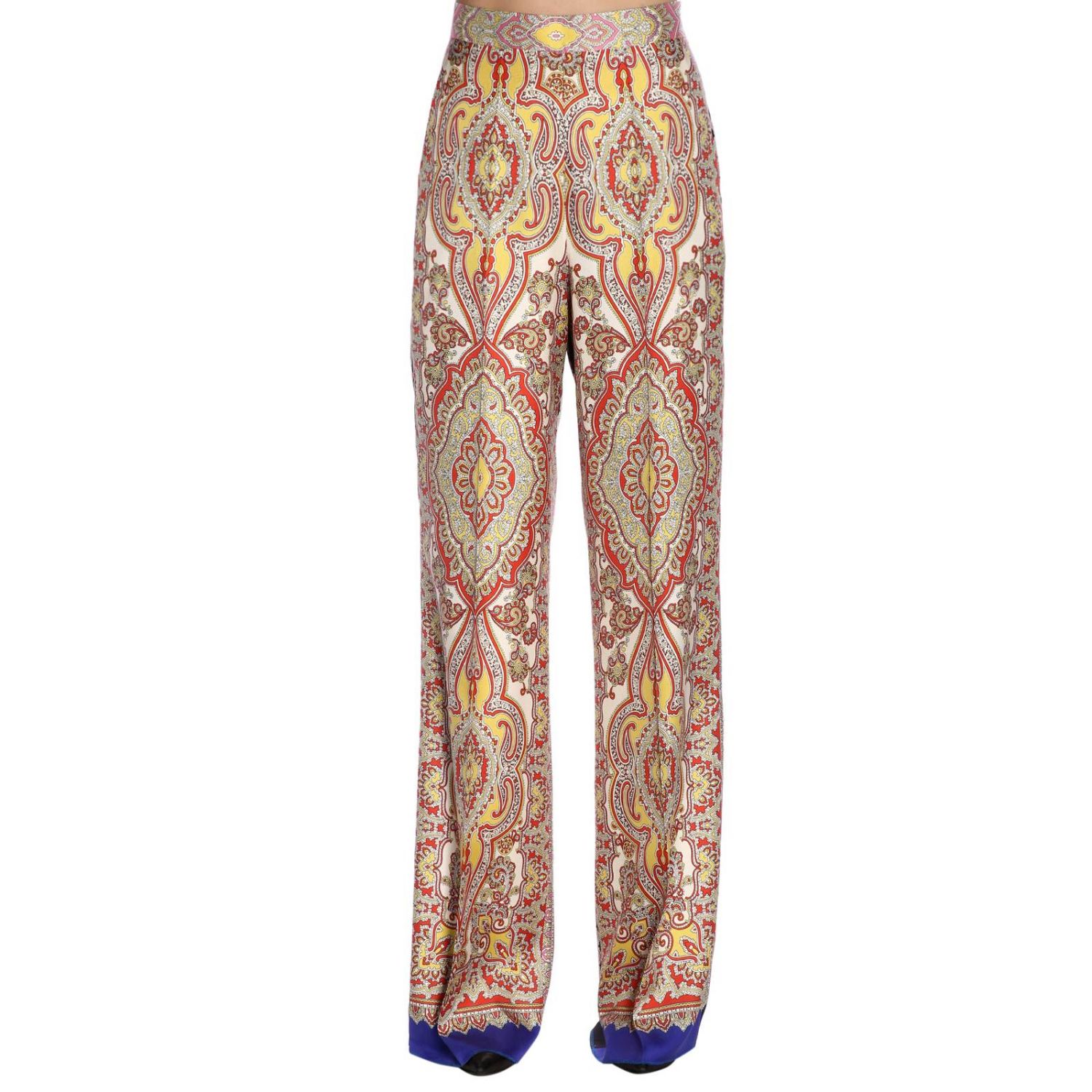 Etro Outlet: Pantalone ampio in seta con fantasia paisley by - Fantasia | Pantalone  Etro 14743 4569 GIGLIO.COM