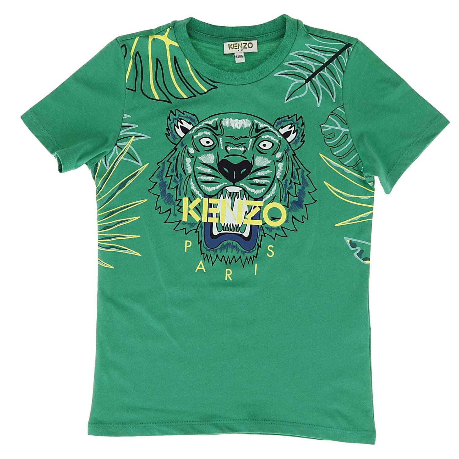 Kenzo Kids Outlet: t-shirt for boys - Green | Kenzo Kids t-shirt ...
