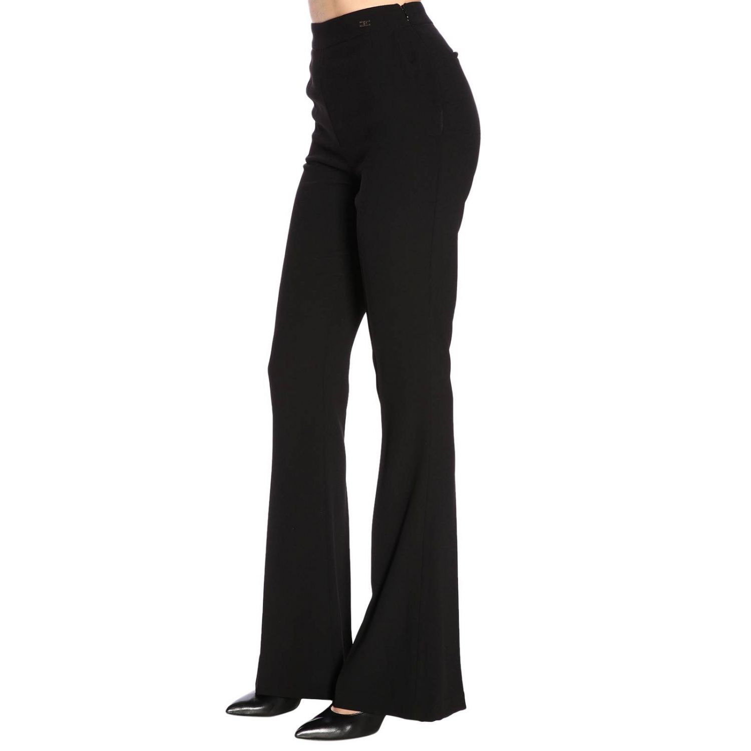 Elisabetta Franchi Outlet: Pants women - Black | Pants Elisabetta ...