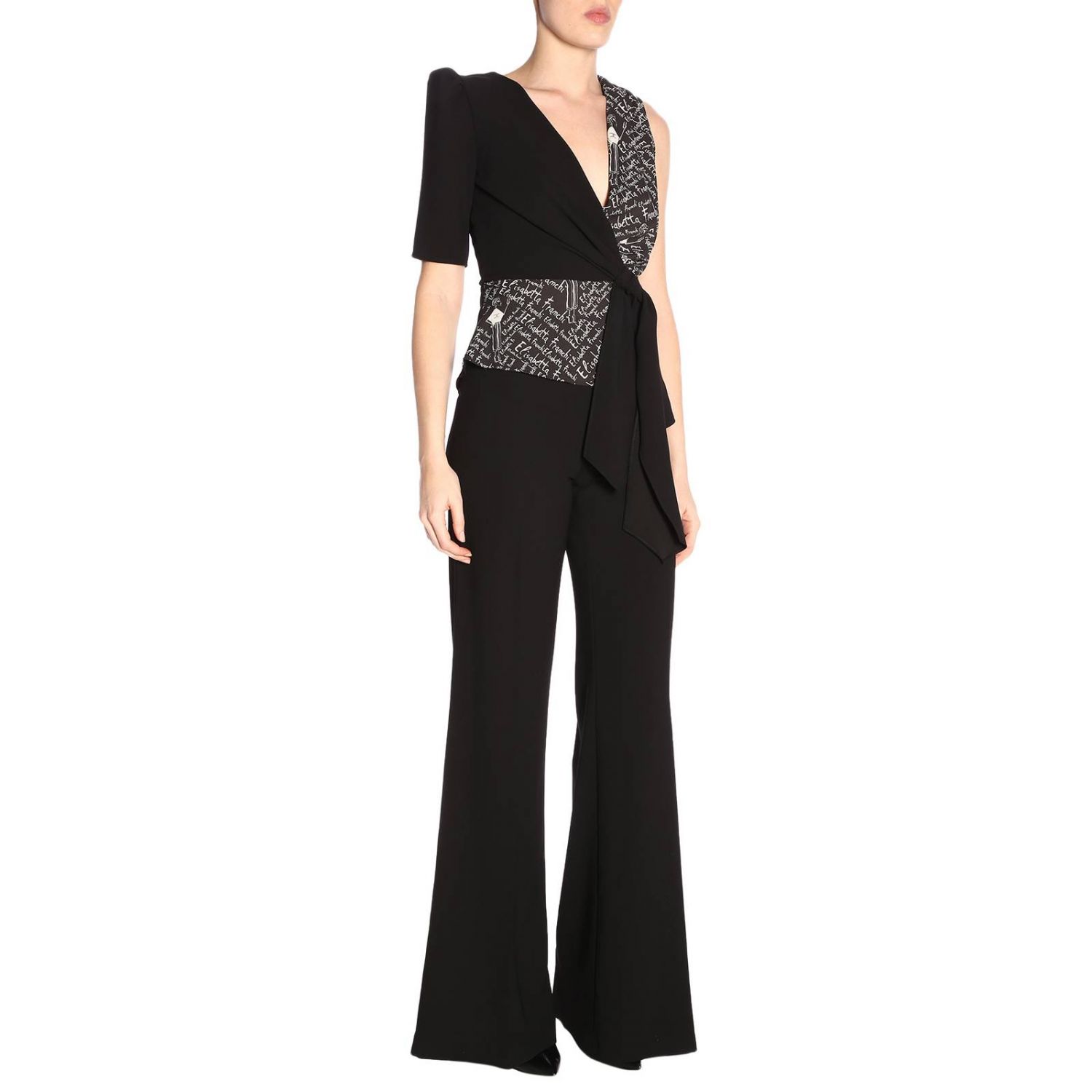 Elisabetta Franchi Outlet: pants for woman - Black | Elisabetta Franchi ...