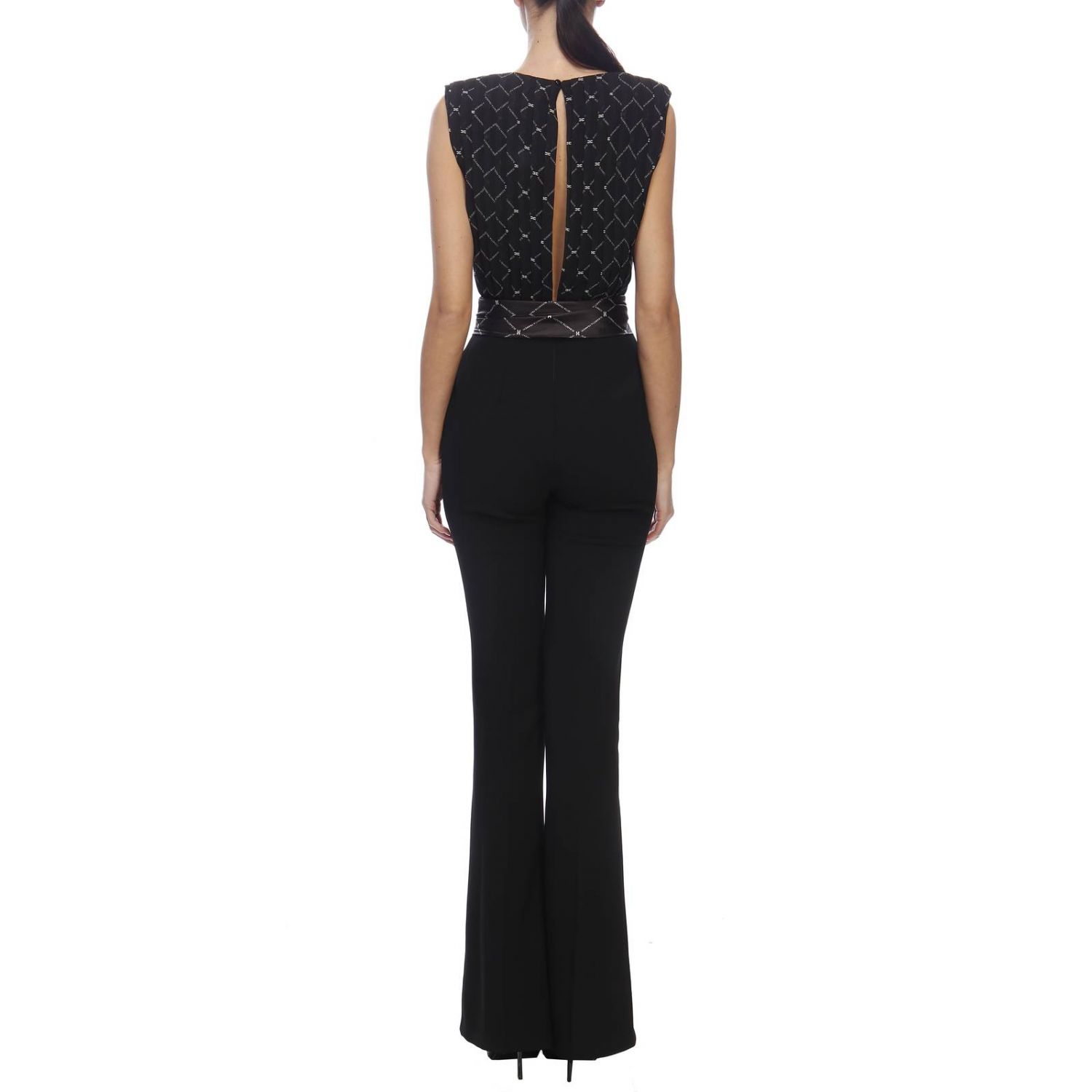 Elisabetta Franchi Outlet: Dress women - Black | Dress Elisabetta ...