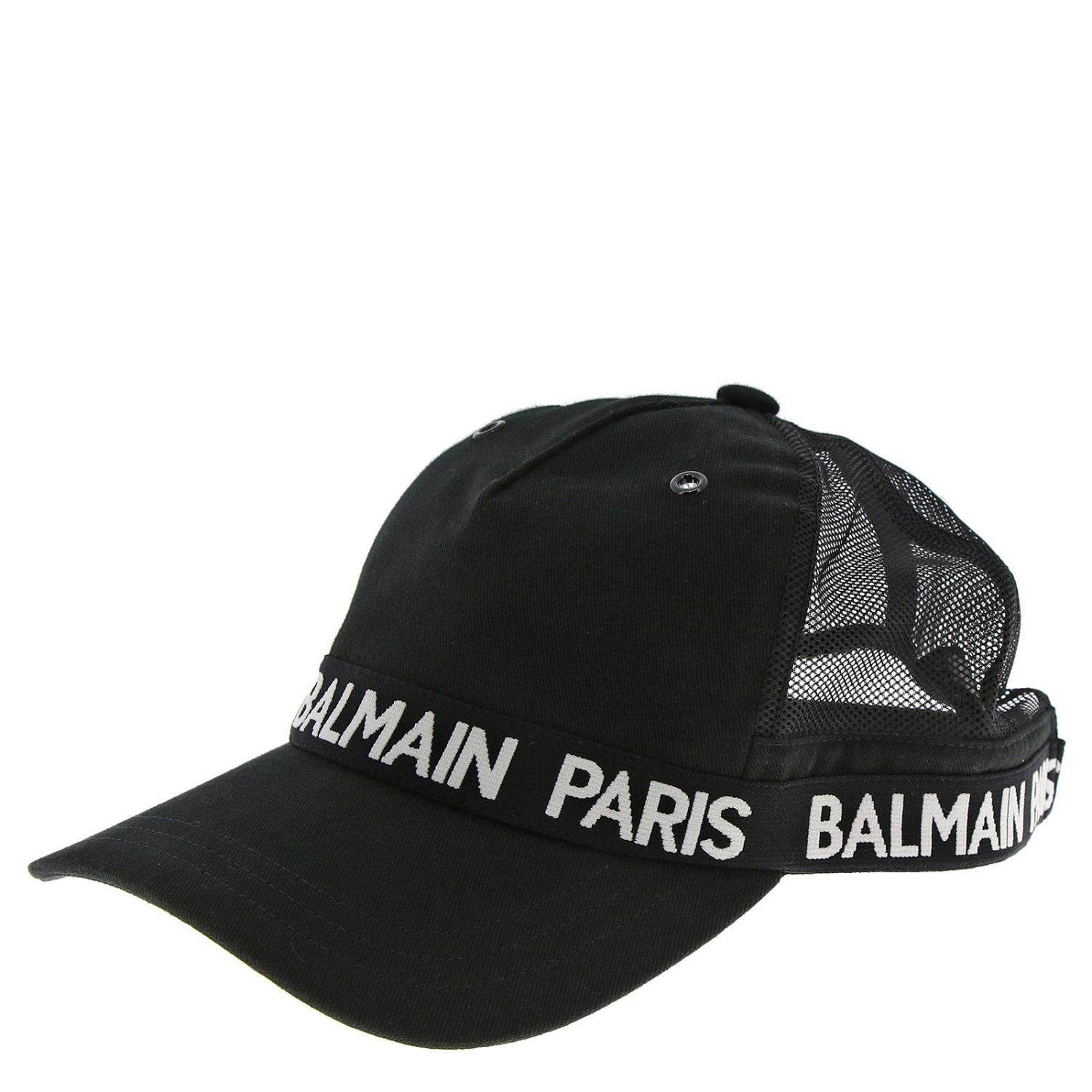 BALMAIN: Hat men | Hat Balmain Men Black | Hat Balmain RH1A006C056 ...