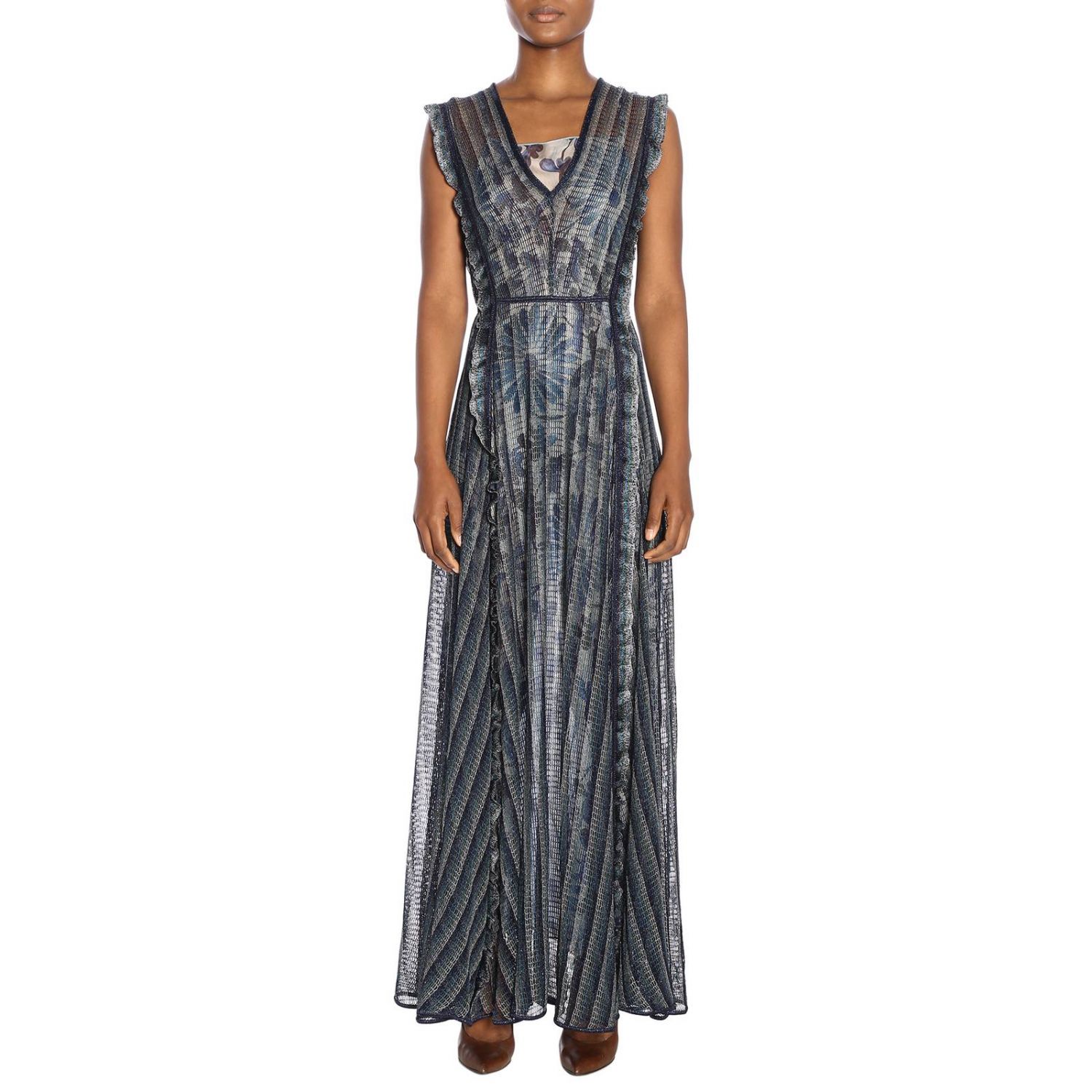 Missoni Outlet dress for woman Blue Missoni dress MDG00265 BR001A online on