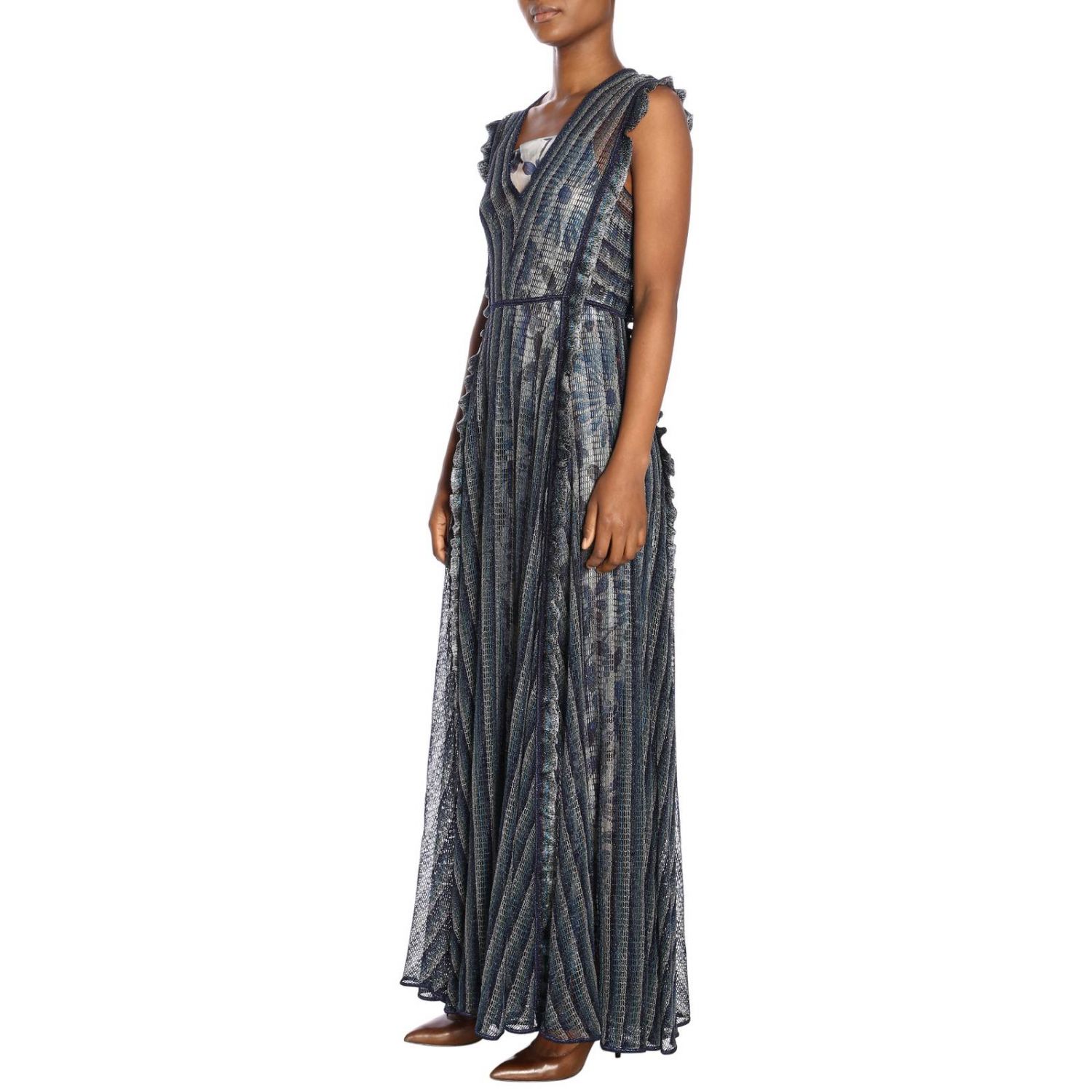 Missoni Outlet dress for woman Blue Missoni dress MDG00265 BR001A online on