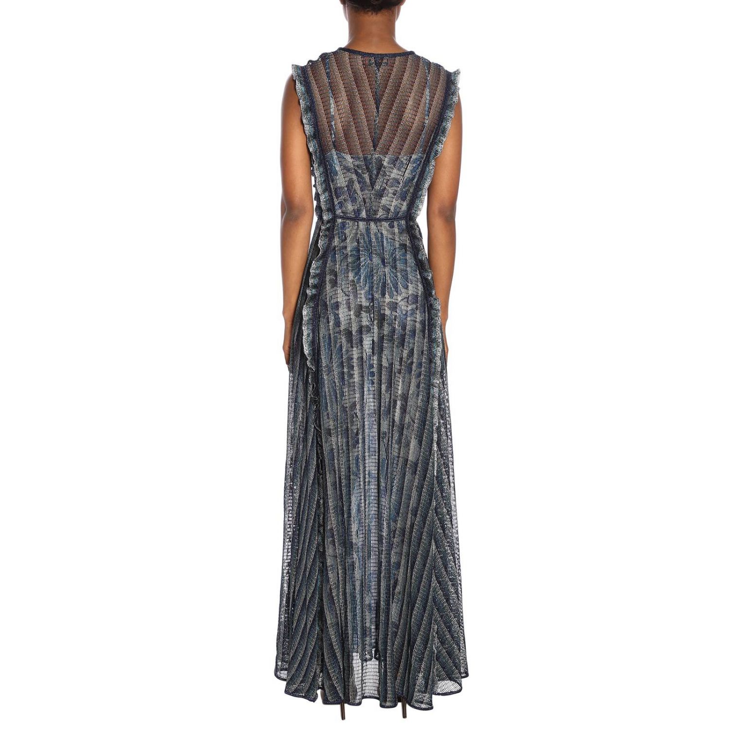 Missoni Outlet dress for woman Blue Missoni dress MDG00265 BR001A