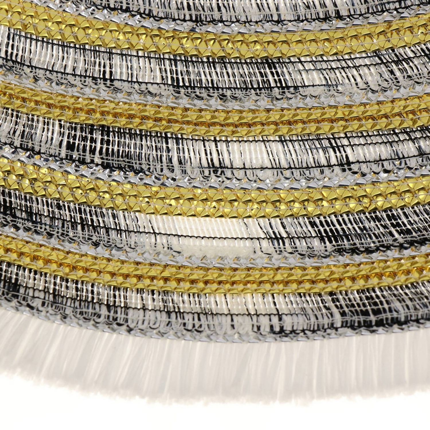 Missoni Mare Outlet: Cappello a Falda larga in paglia a fasce - Nero |  Cappello Missoni Mare MMS00010 BV001A GIGLIO.COM