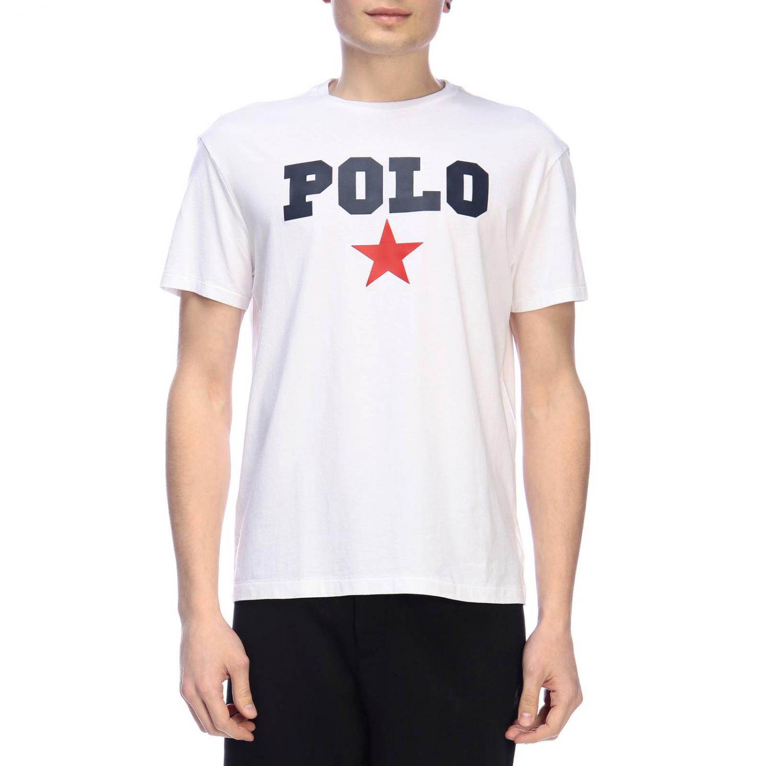 Polo Ralph Lauren Outlet: t-shirt for man - White | Polo Ralph Lauren t ...