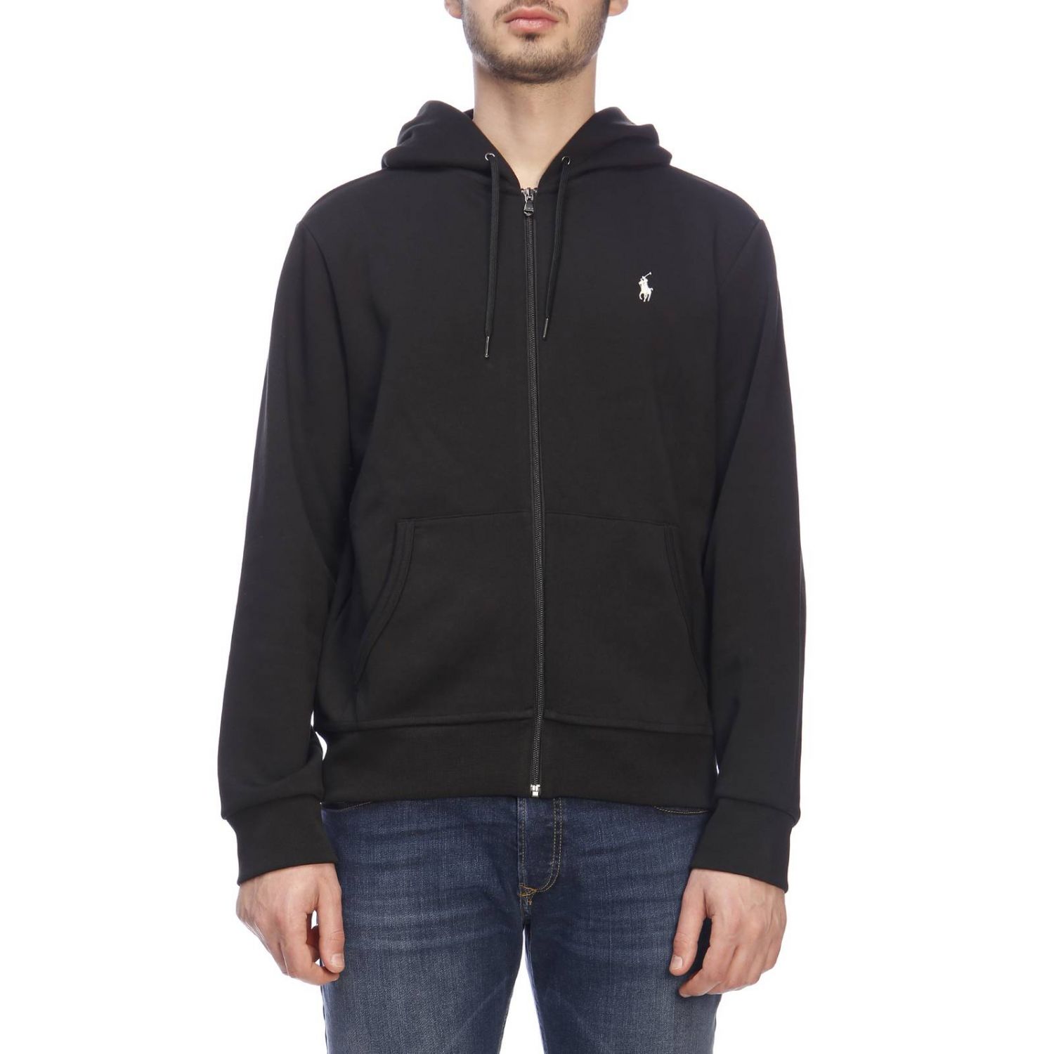 Polo Ralph Lauren Outlet: double knit tech sweatshirt with hood and zip ...