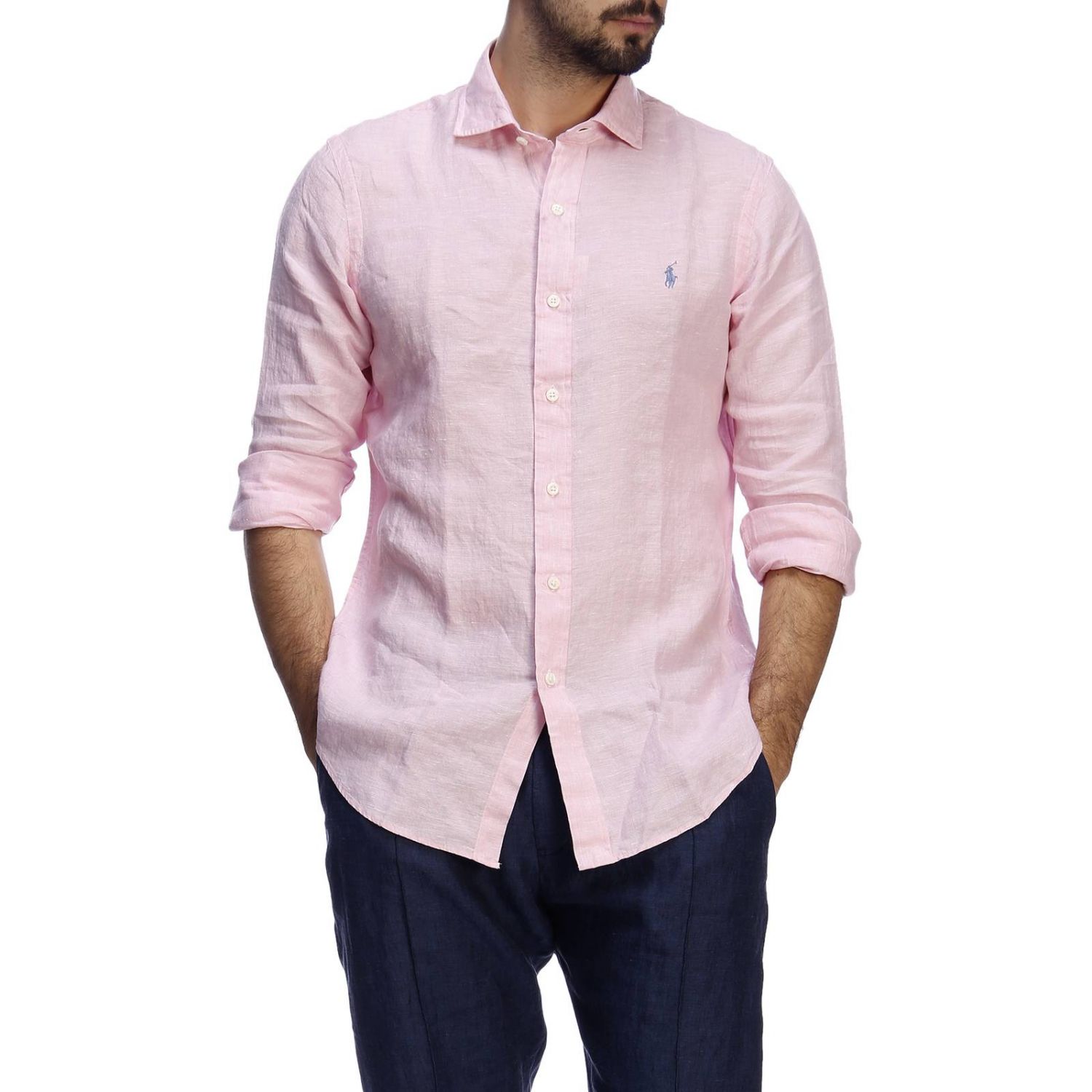 Polo Ralph Lauren Outlet: Camisa hombre - Rosa | Camisa Polo Ralph Lauren  710740806 GIGLIO.COM
