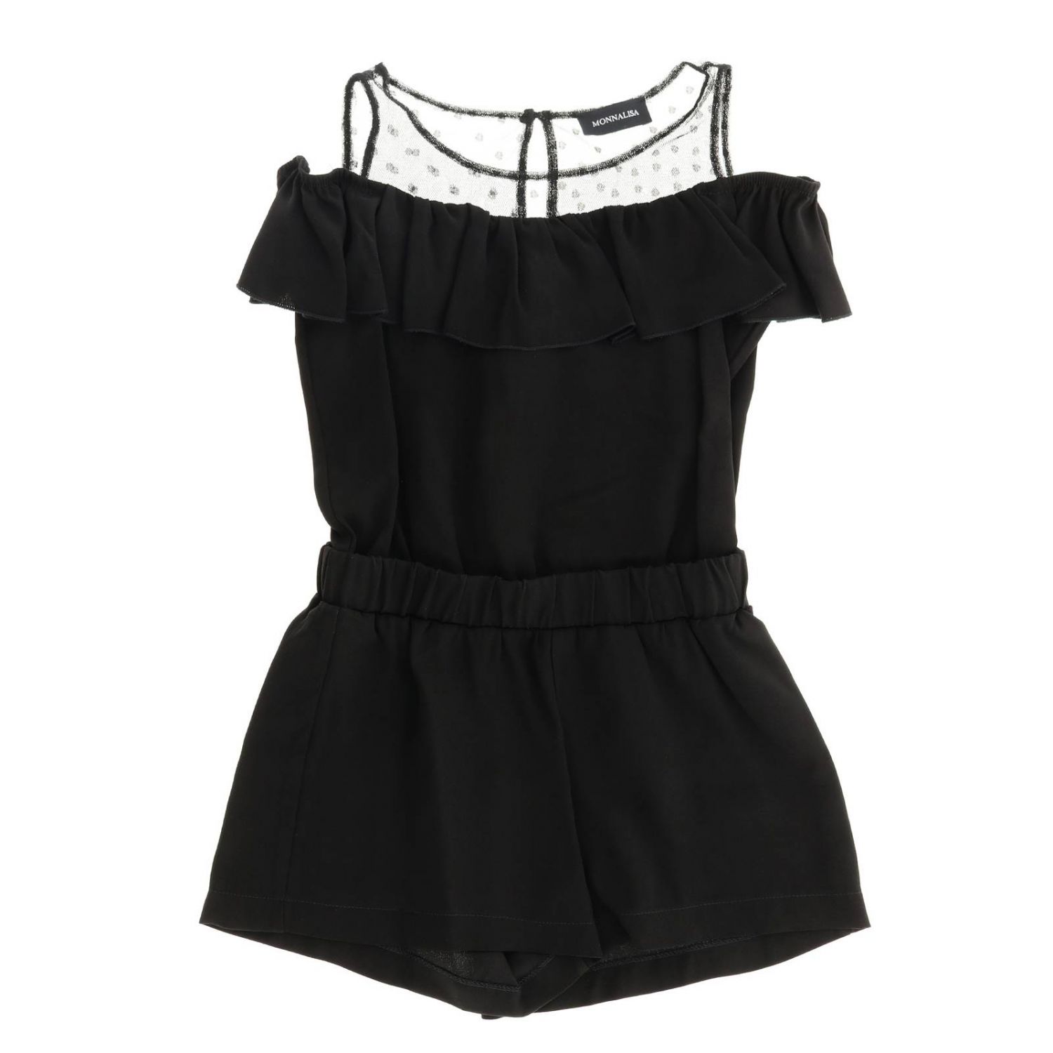 Monnalisa Outlet: Dress kids - Black | Dress Monnalisa 413201 3127 ...
