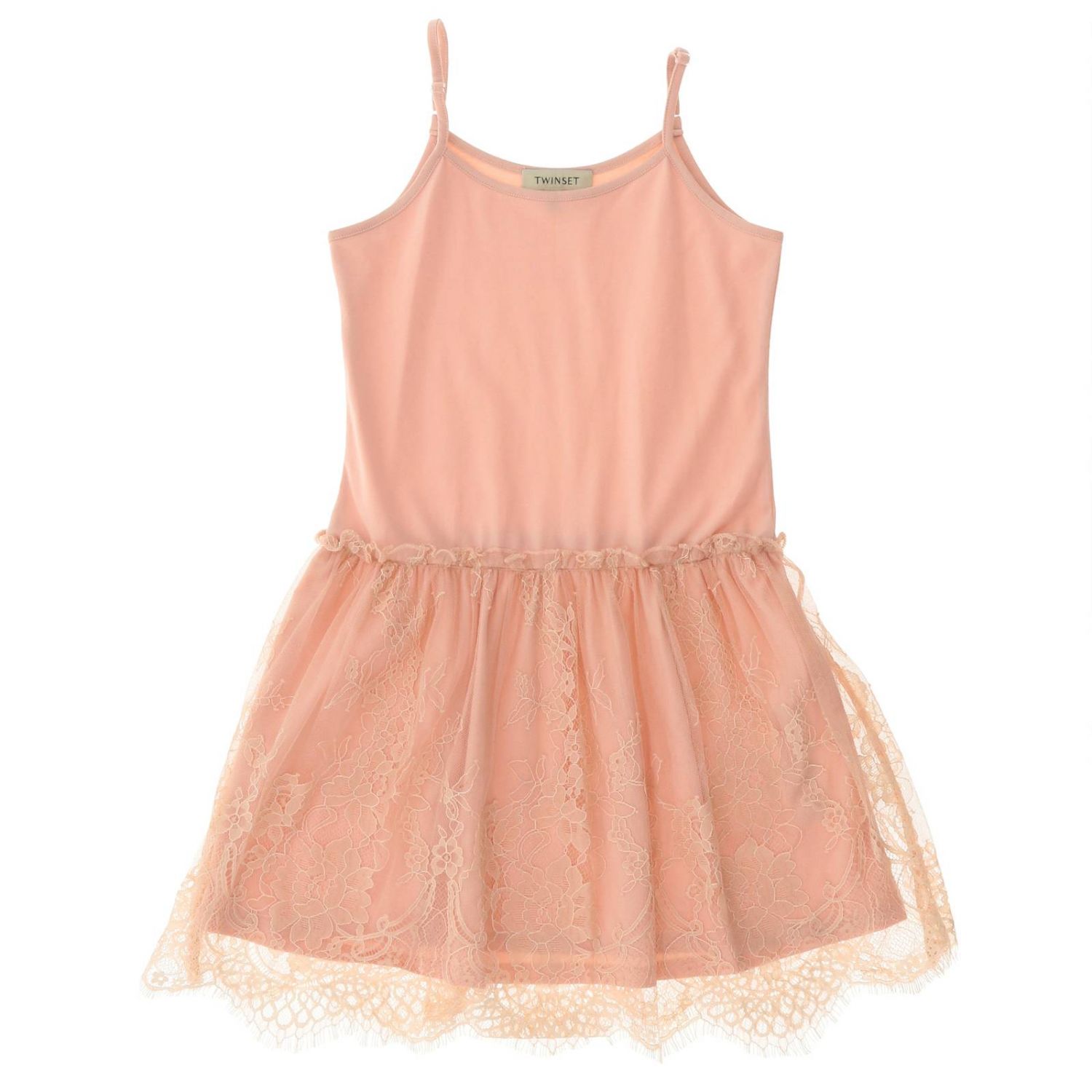Twin Set Outlet: Dress kids | Dress Twin Set Kids Pink | Dress Twin Set ...