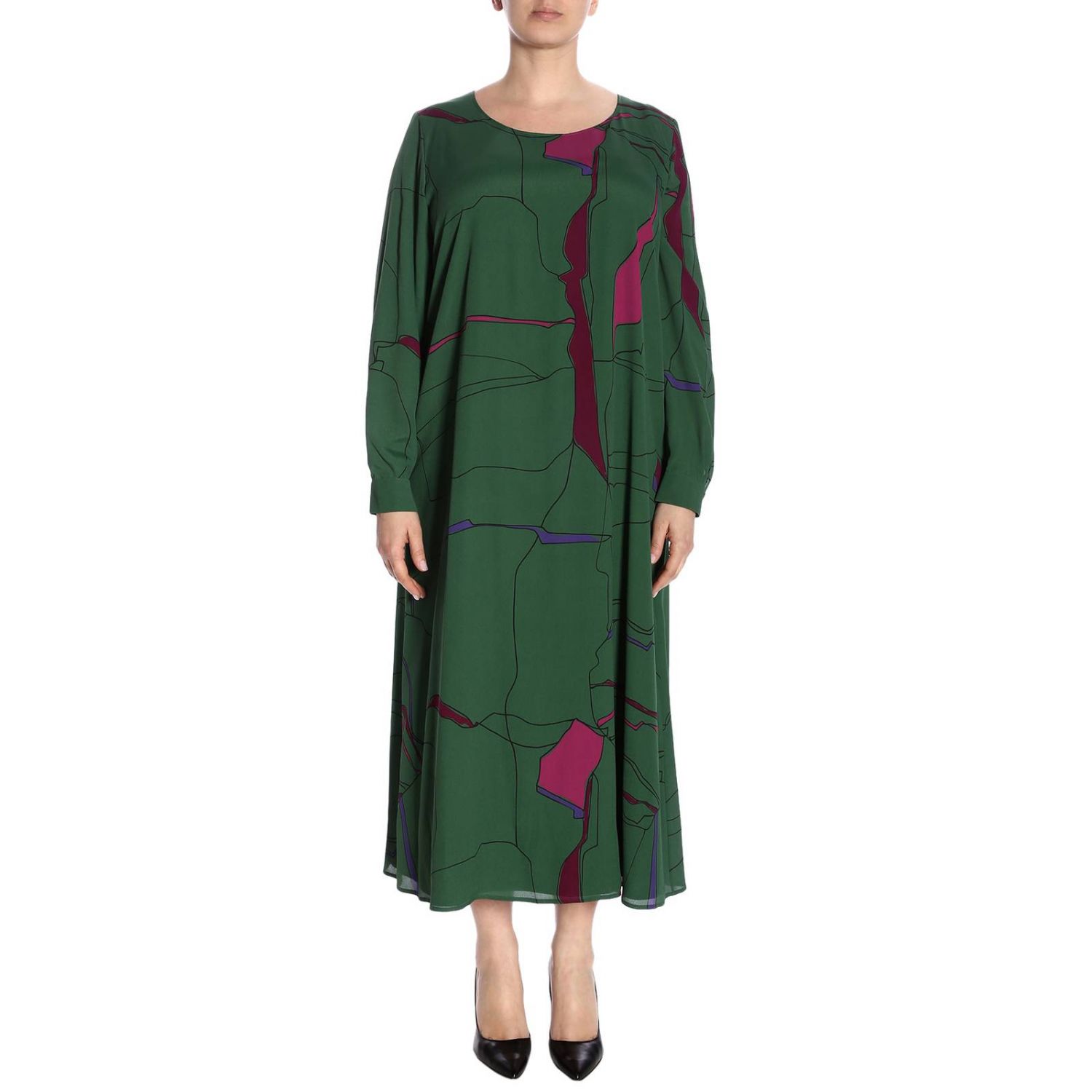 Imprisonment clarity husband Marina Rinaldi Outlet: Dress women - Forest Green | Dress Marina Rinaldi  2221089 GIGLIO.COM