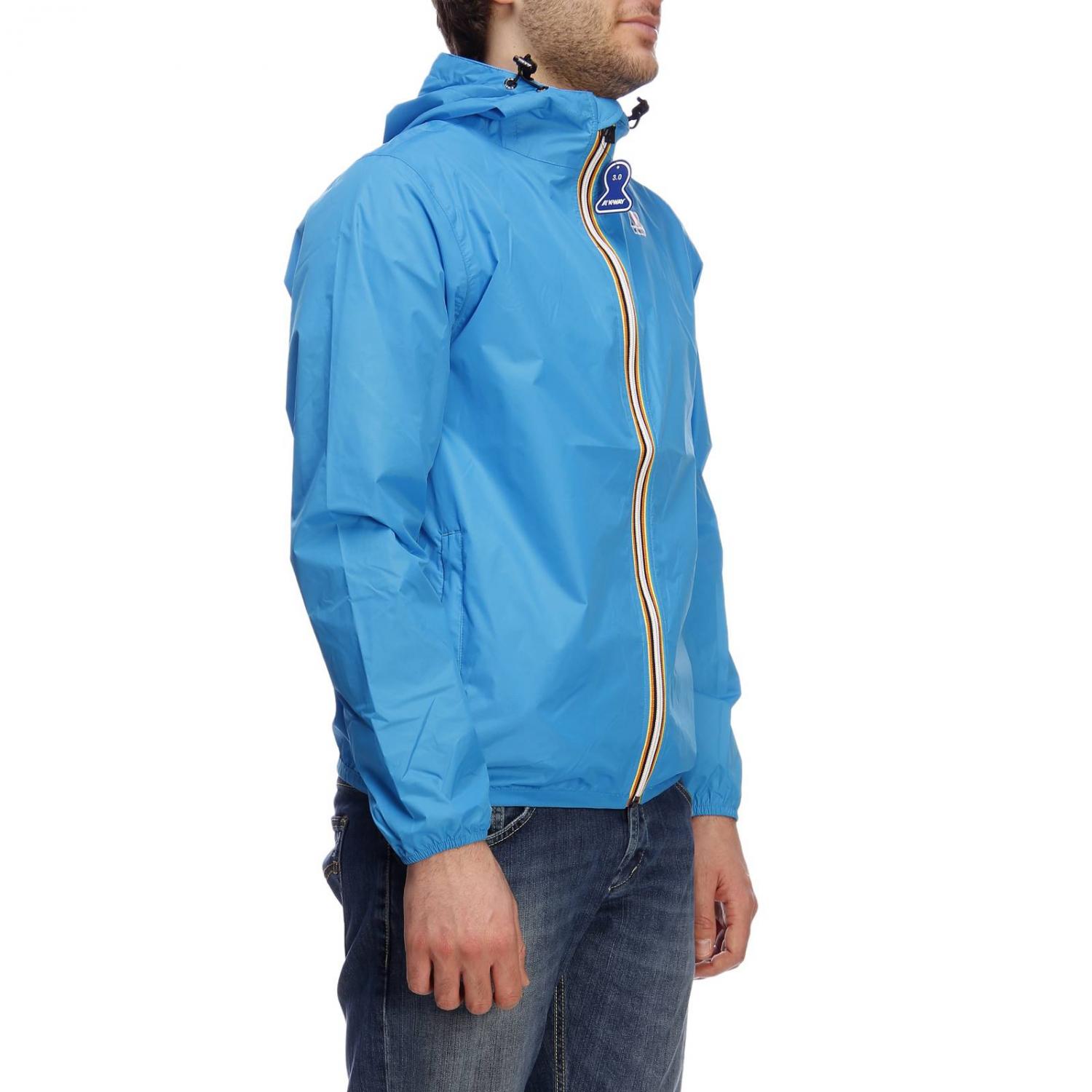 KWay Outlet Veste homme Turquoise Veste KWay K004BD0 en ligne sur